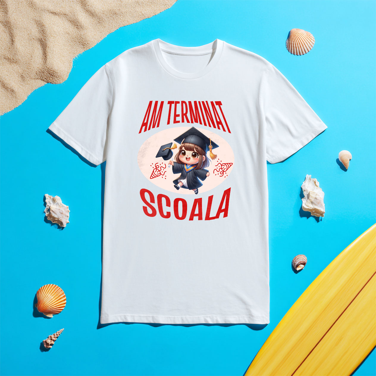 Tricou Femei, Barbati, Copii, Fata, Baiat, Unisex Personalizat Fată Absolvire | Cadou Personalizat pentru Absolvenți [4]