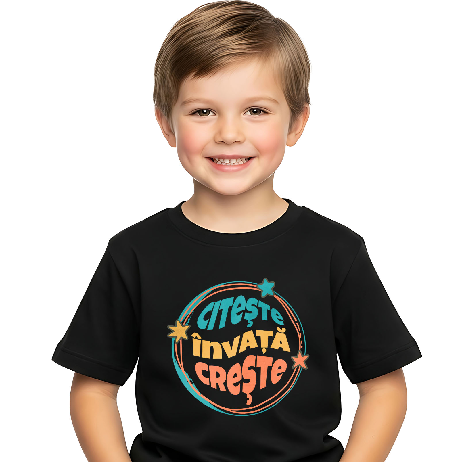 Educatie - Tricou Femei, Barbati, Copii, Fata, Baiat, Unisex Personalizat Sfera Colorată | Citeste, Învață și Crește – Produse Educaționale pentru Copii