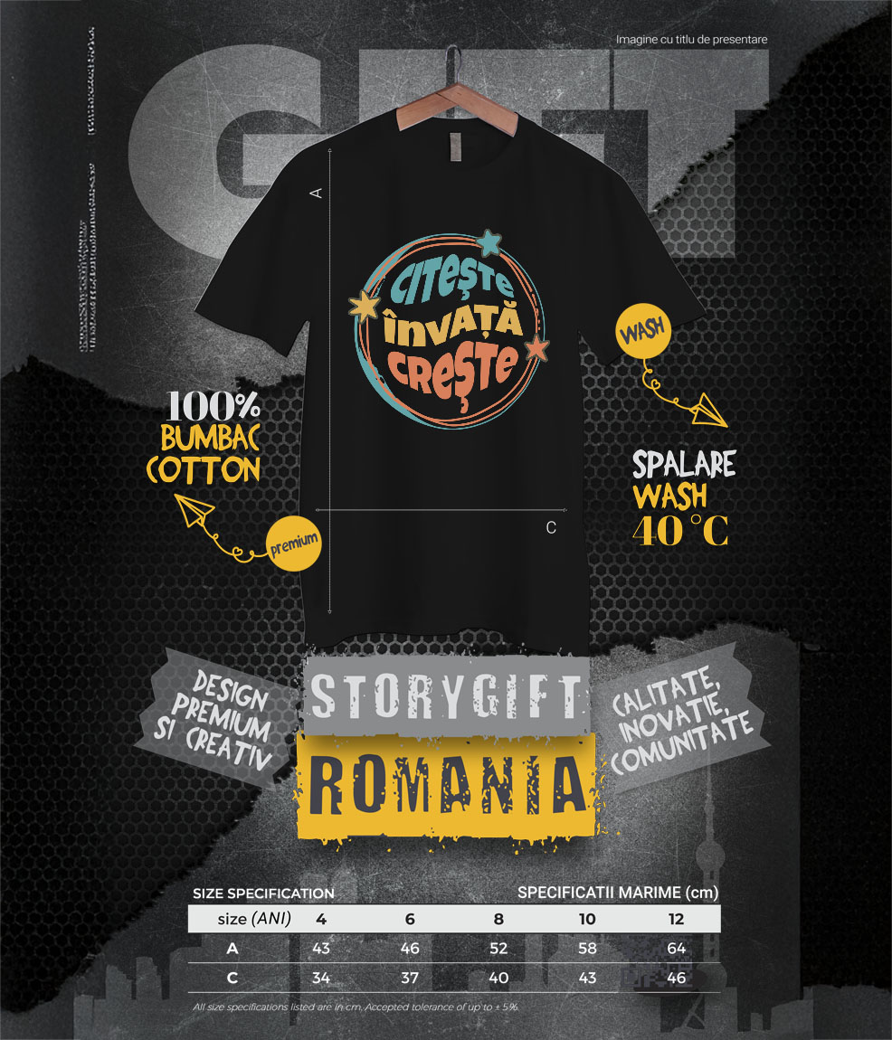 Tricou Femei, Barbati, Copii, Fata, Baiat, Unisex Personalizat Sfera Colorată | Citeste, Învață și Crește – Produse Educaționale pentru Copii [5]