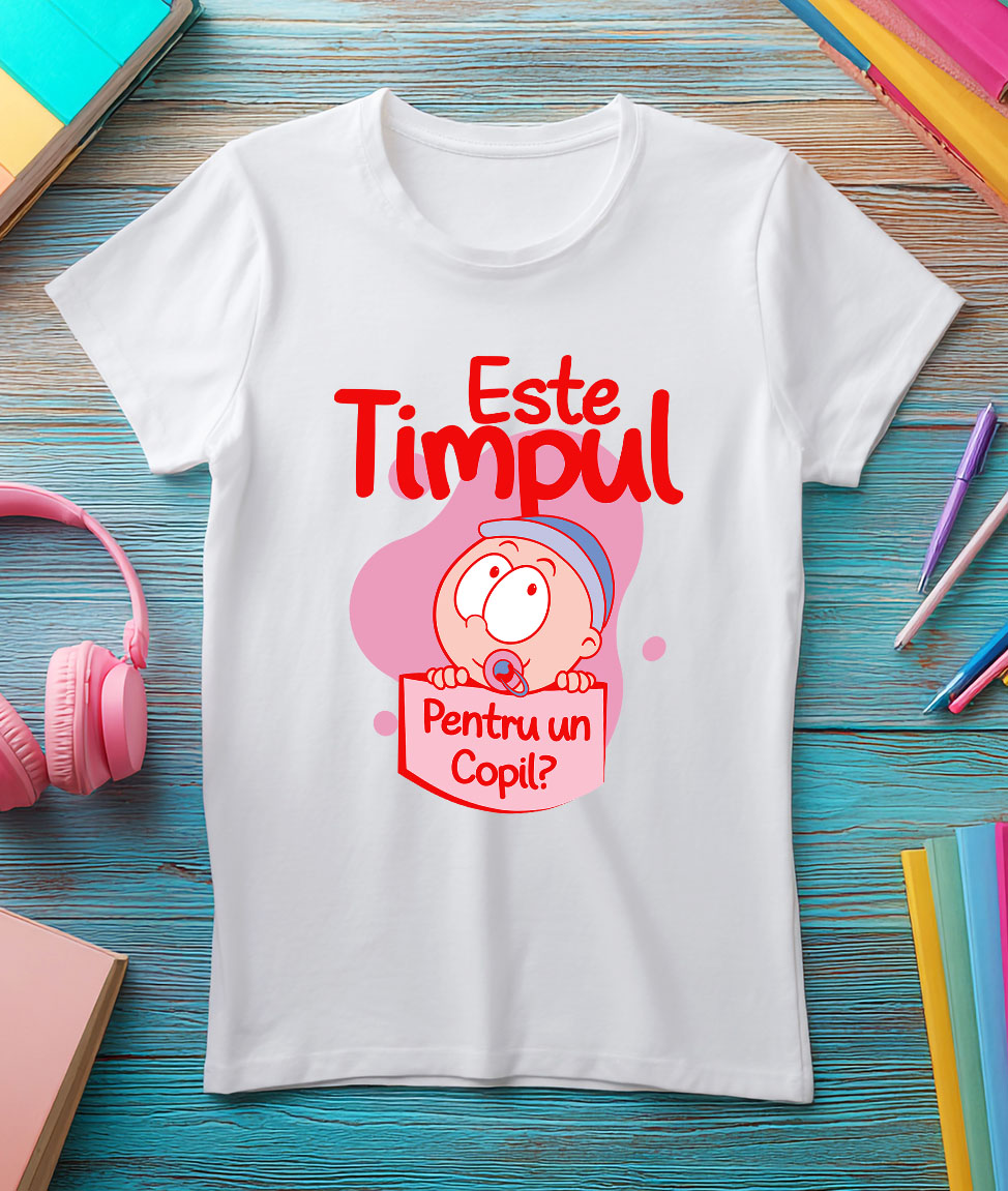 Tricou Femei, Barbati, Copii, Fata, Baiat, Unisex Personalizat „Bebelus Cu Suzeta Personalizată - Cadou Sarcină Perfect pentru Viitori Părinți” [2]