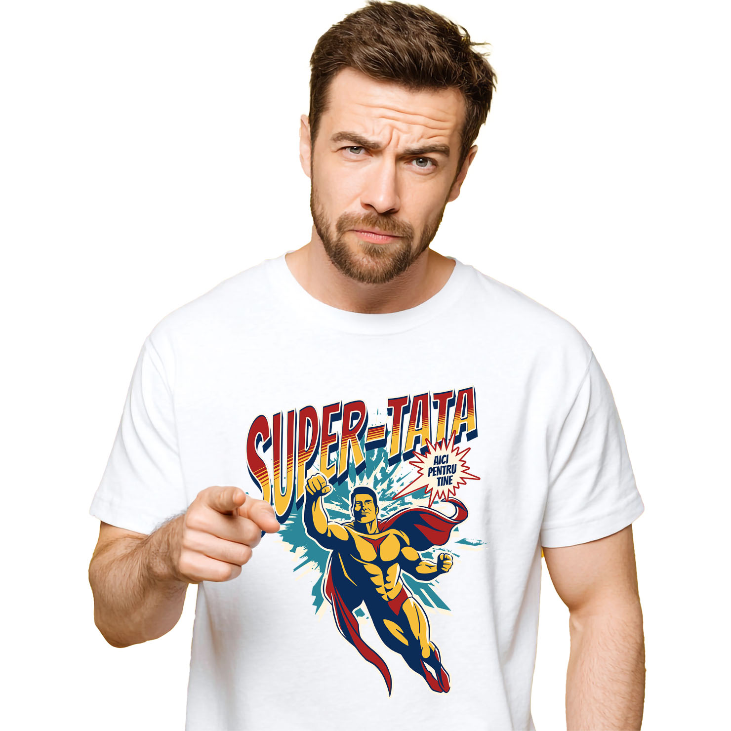 Familie - Tricou Femei, Barbati, Copii, Fata, Baiat, Unisex Personalizat Tricou Personalizat Super Erou – Cadou Special pentru Tata și Fiu