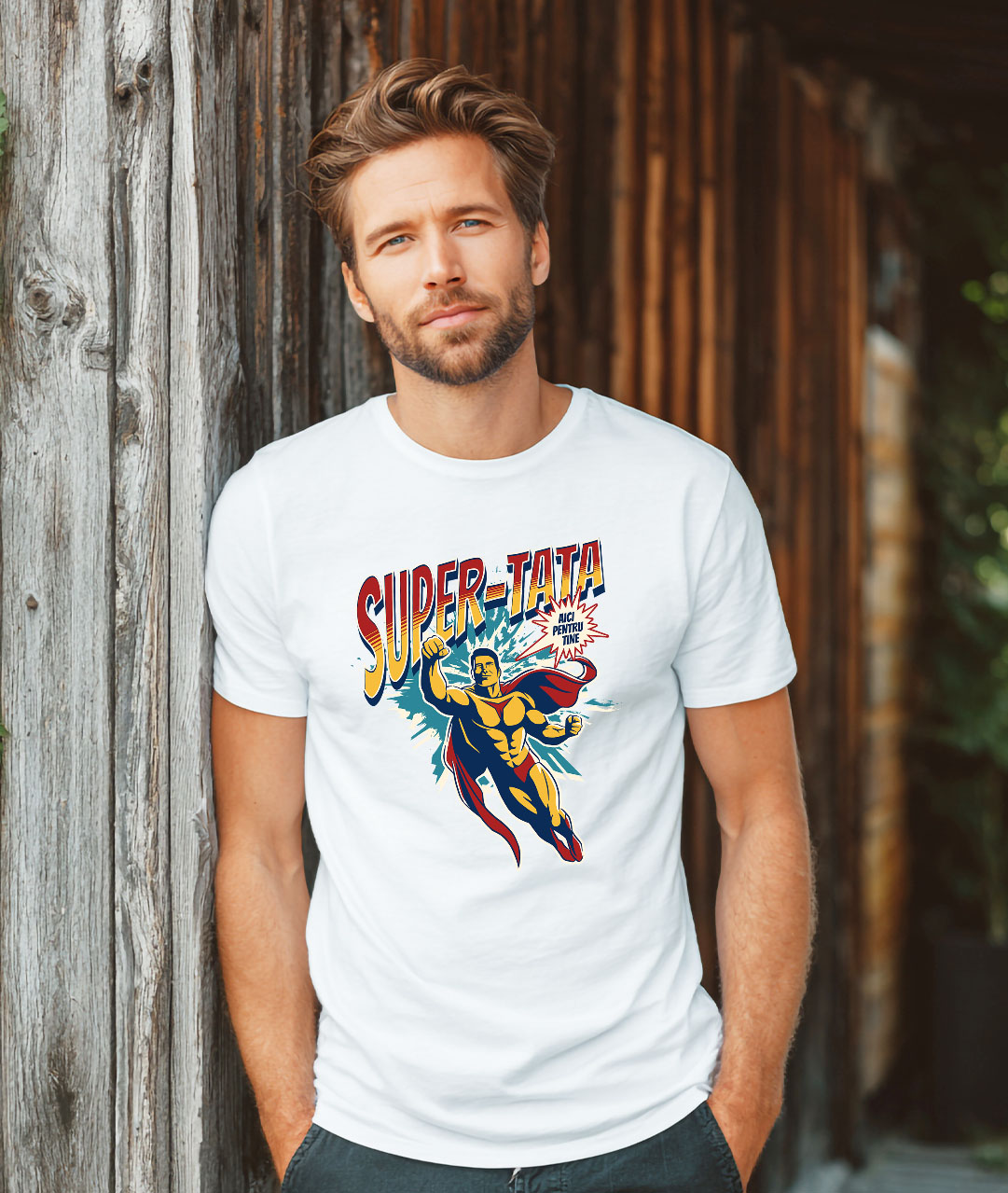 Tricou Femei, Barbati, Copii, Fata, Baiat, Unisex Personalizat Tricou Personalizat Super Erou – Cadou Special pentru Tata și Fiu [1]