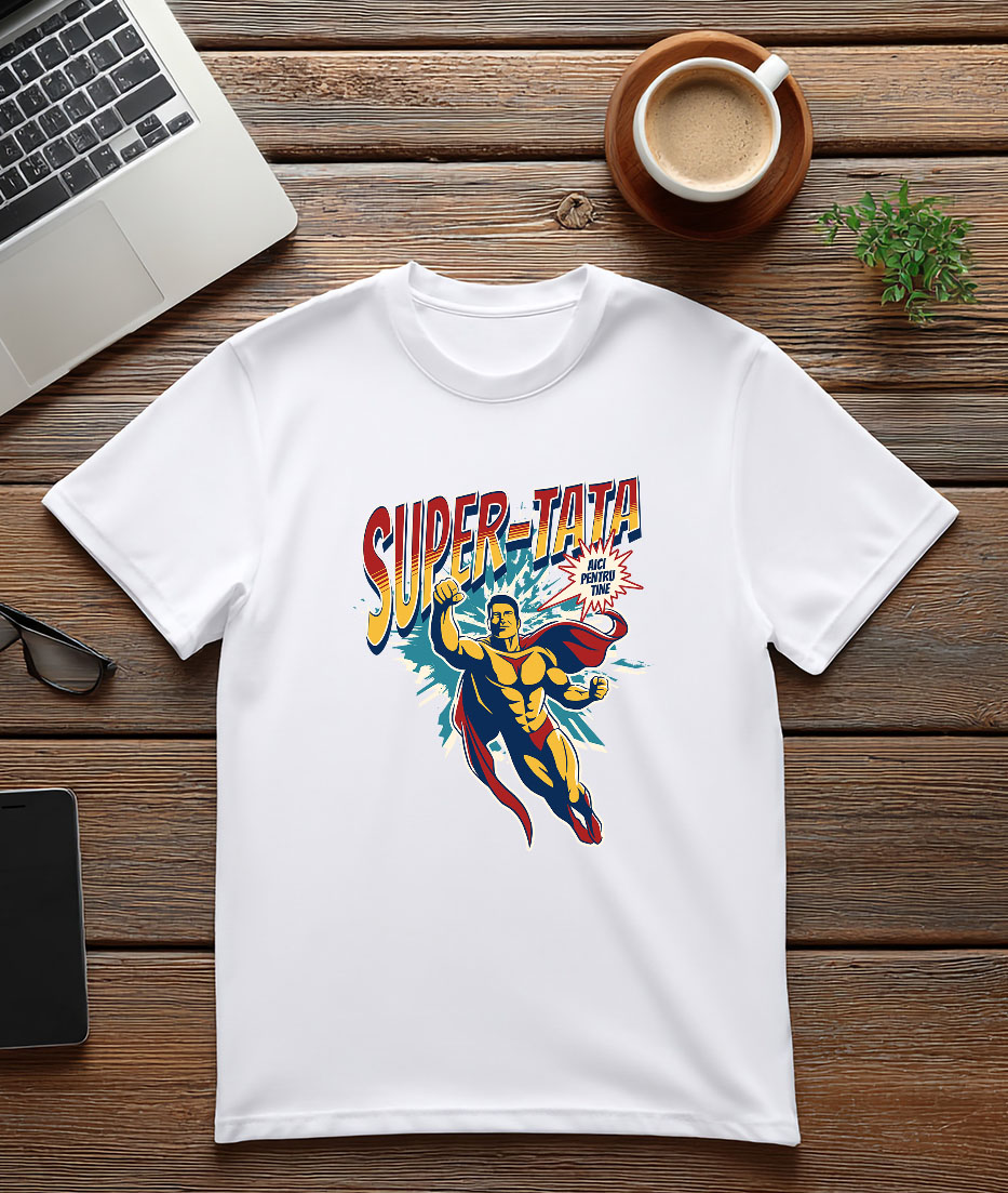 Tricou Femei, Barbati, Copii, Fata, Baiat, Unisex Personalizat Tricou Personalizat Super Erou – Cadou Special pentru Tata și Fiu [2]