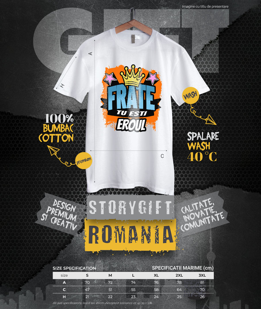 Tricou Femei, Barbati, Copii, Fata, Baiat, Unisex Personalizat Tricou Personalizat Frate – Design Graffiti și Coroană Regală [3]