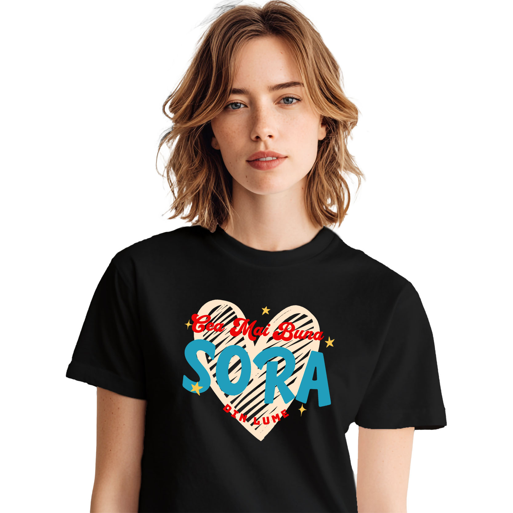 Familie - Tricou Femei, Barbati, Copii, Fata, Baiat, Unisex Personalizat Tricou Personalizat Sora – Cadou Special pentru Cea Mai Bună Soră