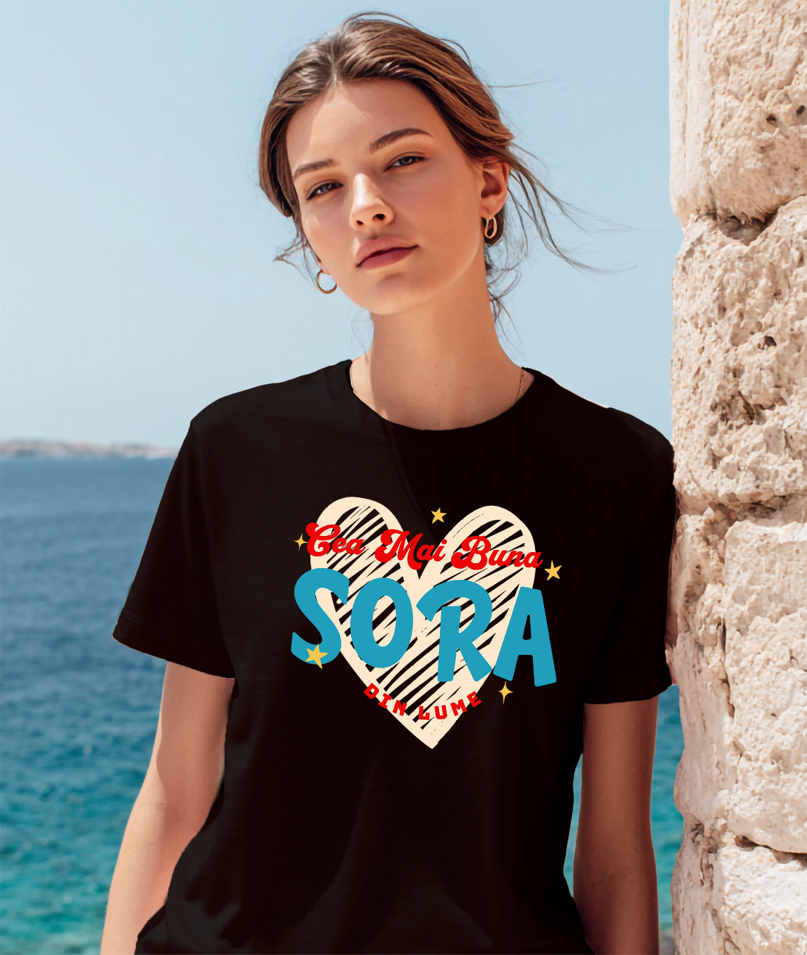 Tricou Femei, Barbati, Copii, Fata, Baiat, Unisex Personalizat Tricou Personalizat Sora – Cadou Special pentru Cea Mai Bună Soră [1]