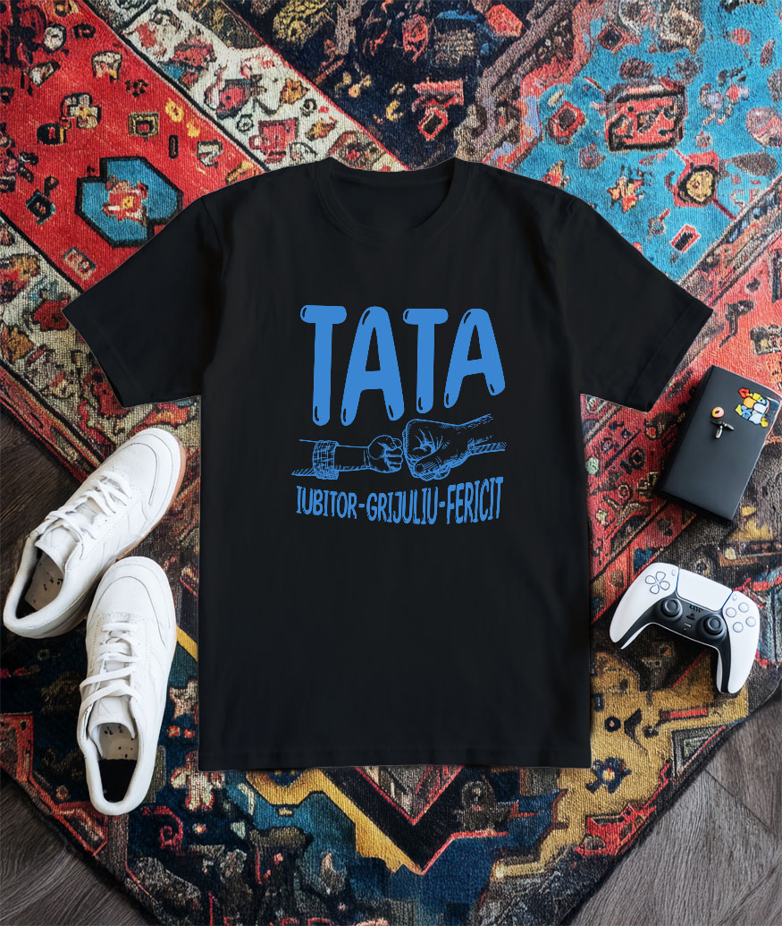 Tricou Femei, Barbati, Copii, Fata, Baiat, Unisex Personalizat Cadou Personalizat „Bătăie De Pumn” pentru Tata Iubitor și Grijuliu | Mesaje Emoționante pentru Familie [2]