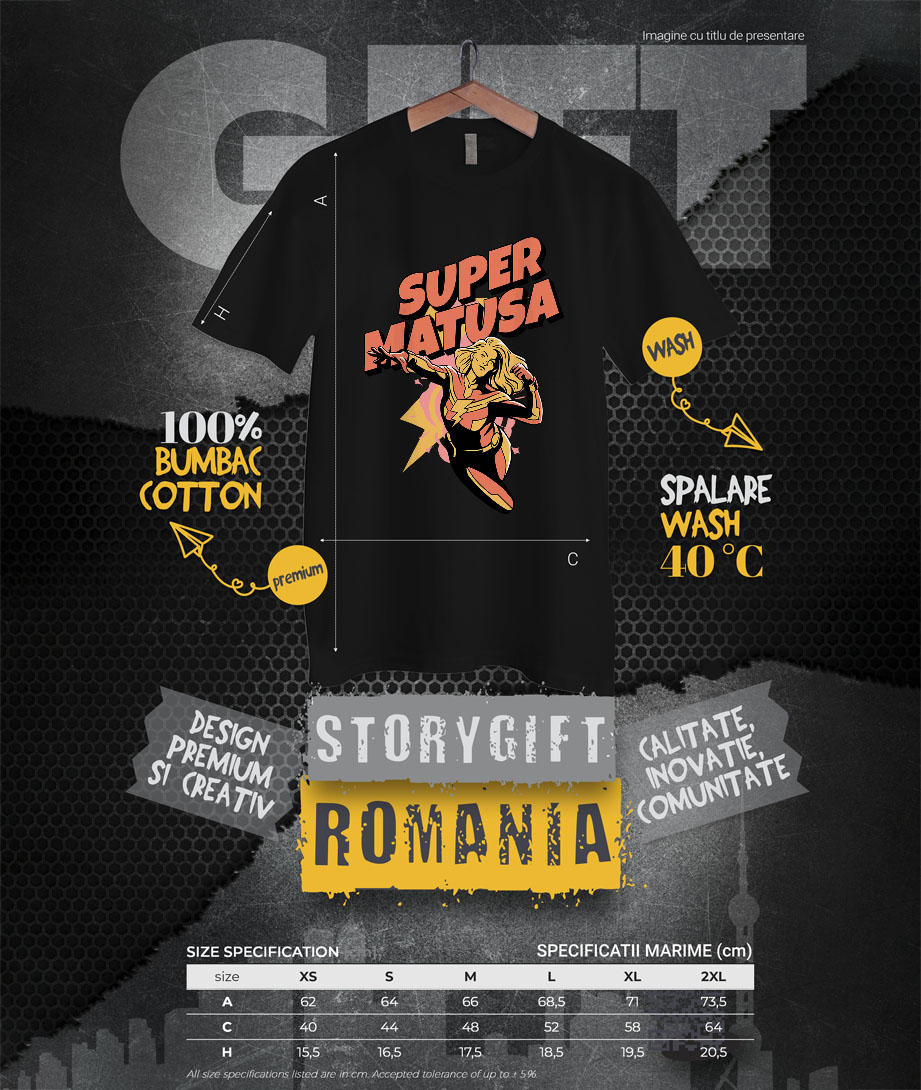 Tricou Femei, Barbati, Copii, Fata, Baiat, Unisex Personalizat Cadou Personalizat „Super Mătușă” | Femeie Super Erou pentru Familie și Iubire [3]
