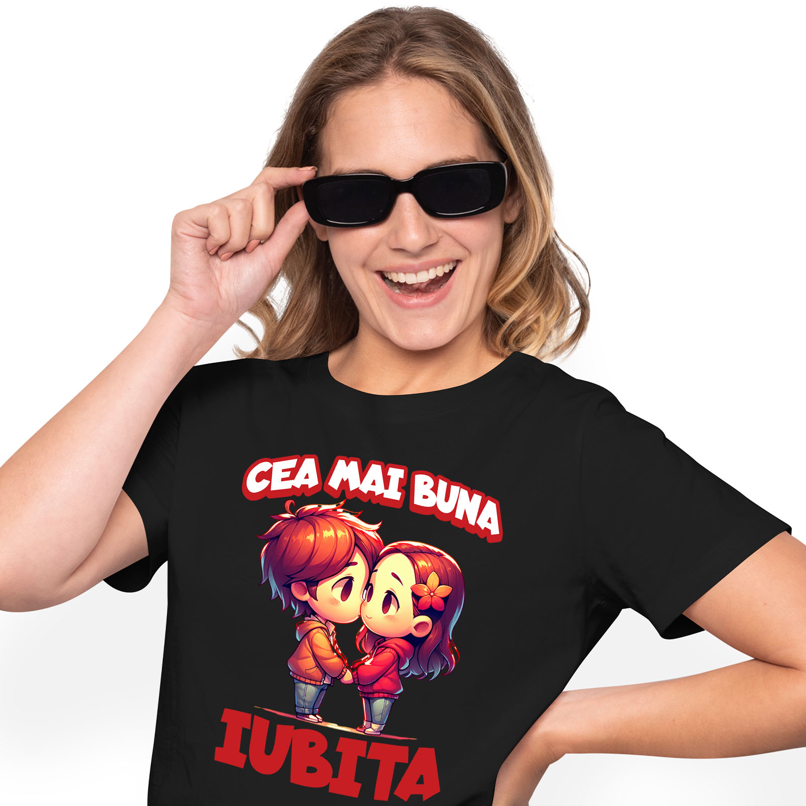 Familie - Tricou Femei, Barbati, Copii, Fata, Baiat, Unisex Personalizat Cadou Personalizat „Cea Mai Bună Iubită” | Valentine's Day pentru Cupluri