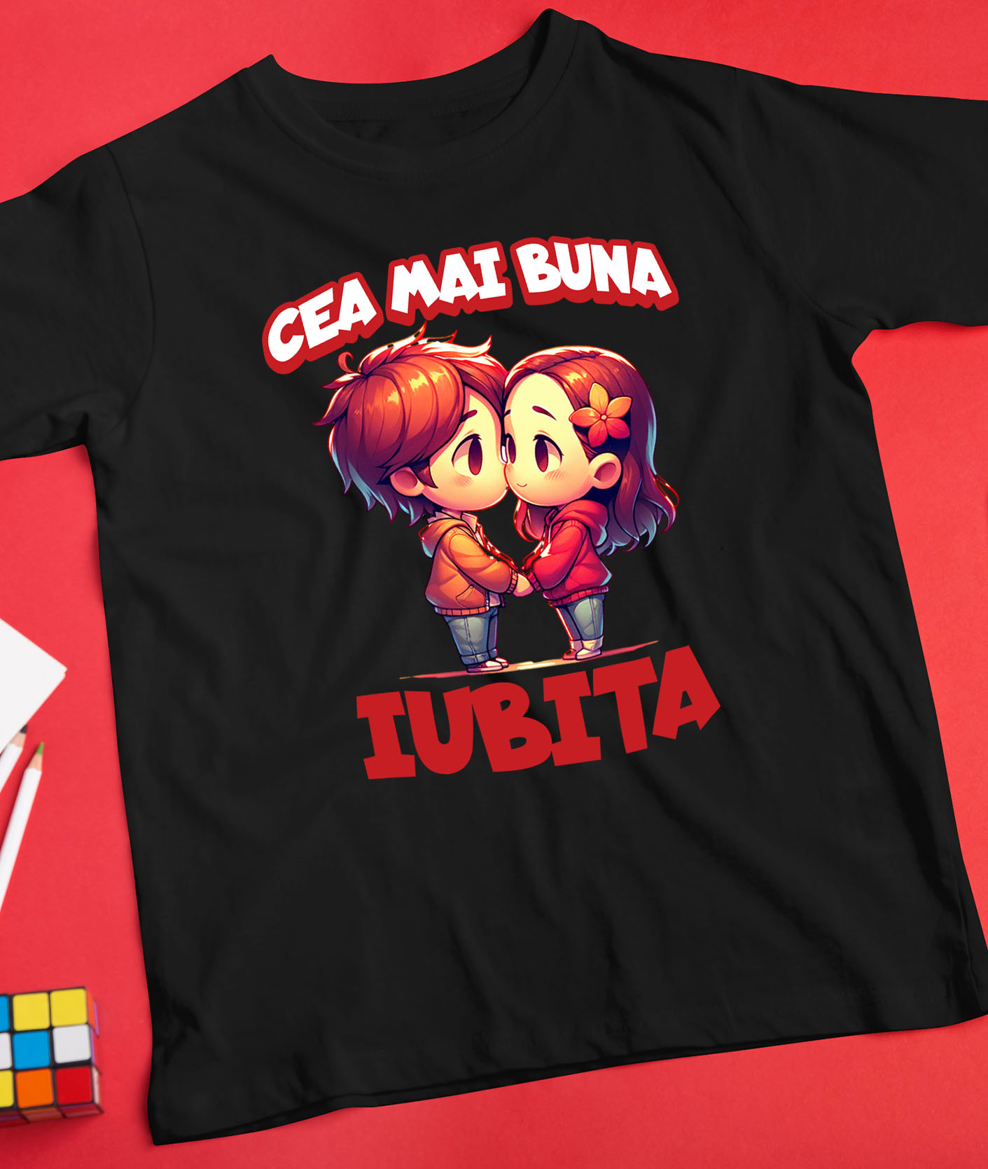 Tricou Femei, Barbati, Copii, Fata, Baiat, Unisex Personalizat Cadou Personalizat „Cea Mai Bună Iubită” | Valentine's Day pentru Cupluri [2]