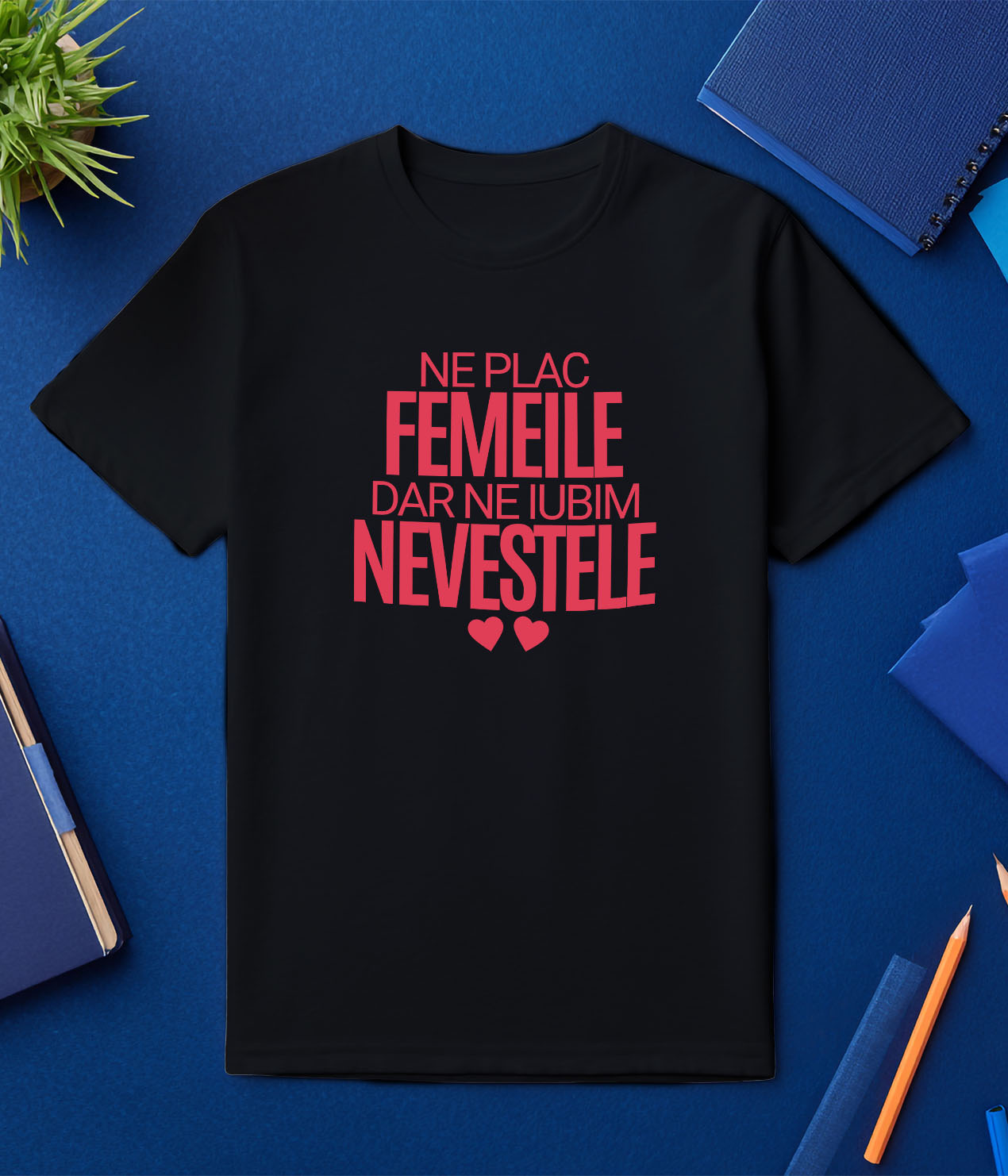 Tricou Femei, Barbati, Copii, Fata, Baiat, Unisex Personalizat Cadou Personalizat „Ne Plac Femeile Dar Ne Iubim Nevestele” | Inimioare Roșii pentru Cuplu [2]