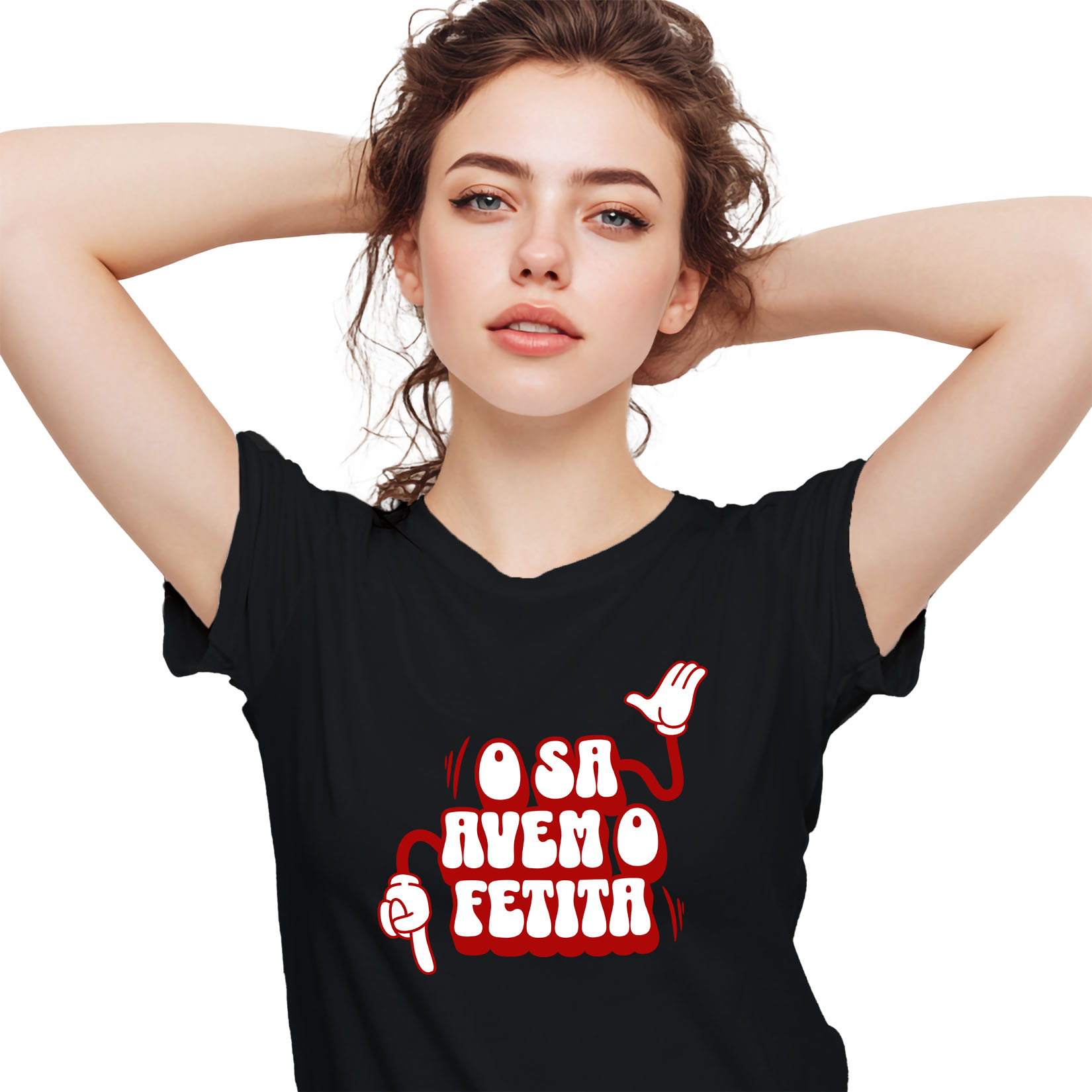 Familie - Tricou Femei, Barbati, Copii, Fata, Baiat, Unisex Personalizat Cadou Personalizat „O Să Avem O Fetiță” | Mâini Stil Mickey Mouse pentru Viitori Părinți