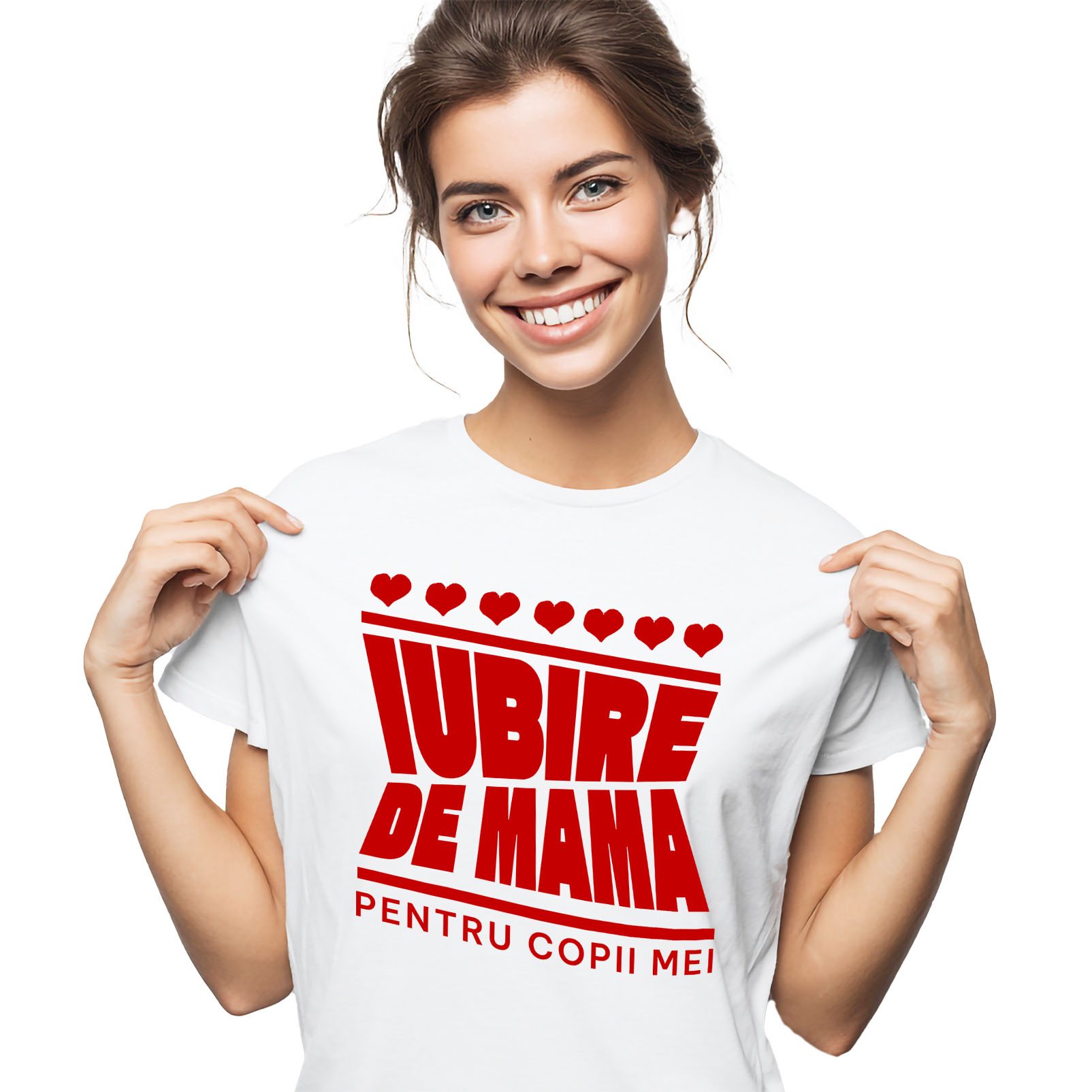 Familie - Tricou Femei, Barbati, Copii, Fata, Baiat, Unisex Personalizat Cadou Personalizat „Iubire de Mamă pentru Copii Mei” | Design Bizar Arhitect pentru Familie