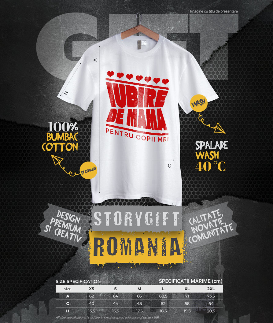 Tricou Femei, Barbati, Copii, Fata, Baiat, Unisex Personalizat Cadou Personalizat „Iubire de Mamă pentru Copii Mei” | Design Bizar Arhitect pentru Familie [3]