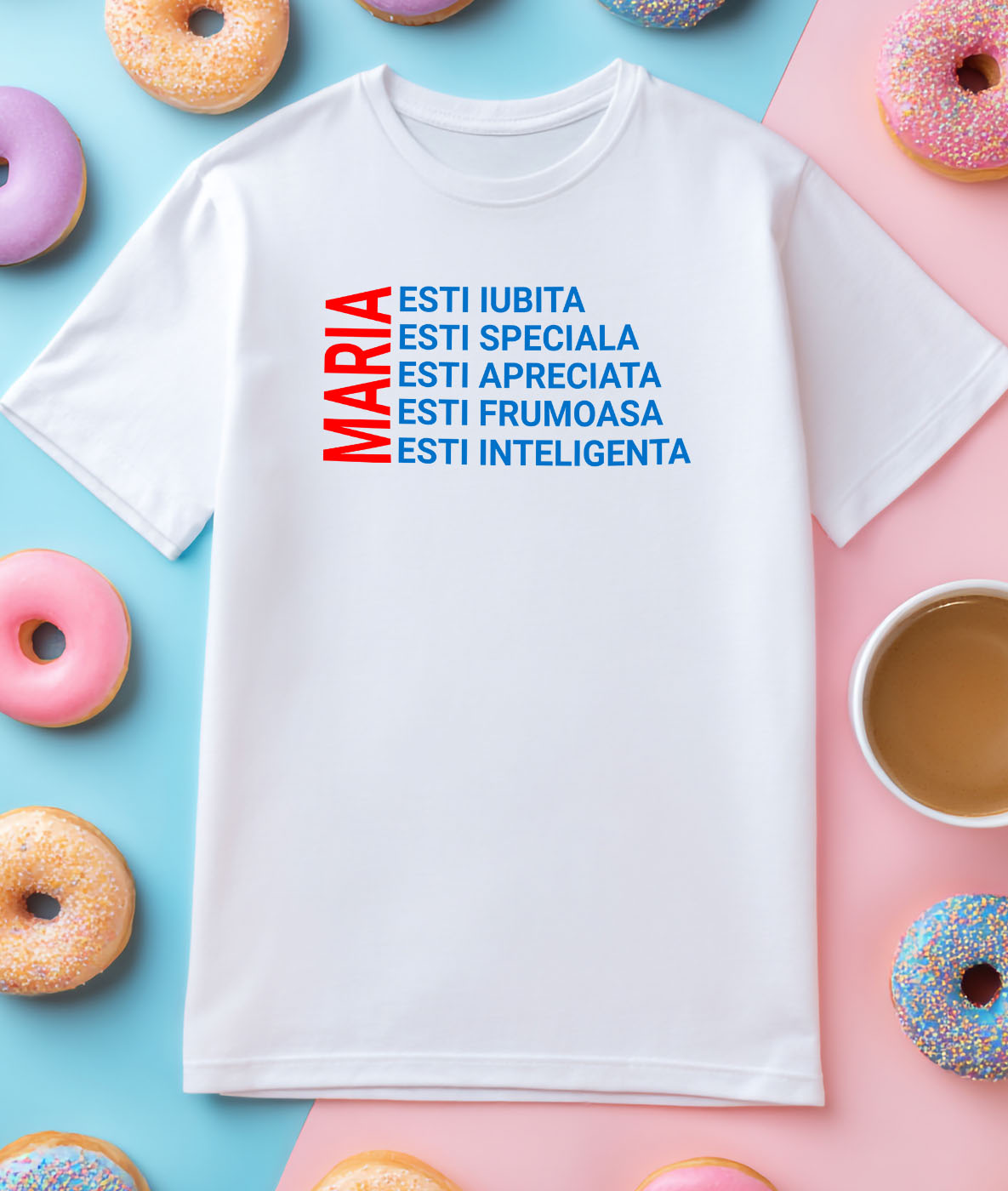 Tricou Femei, Barbati, Copii, Fata, Baiat, Unisex Personalizat Mesaj Romantic de Valentine's Day pentru Maria | Cadou Iubire Specială [2]