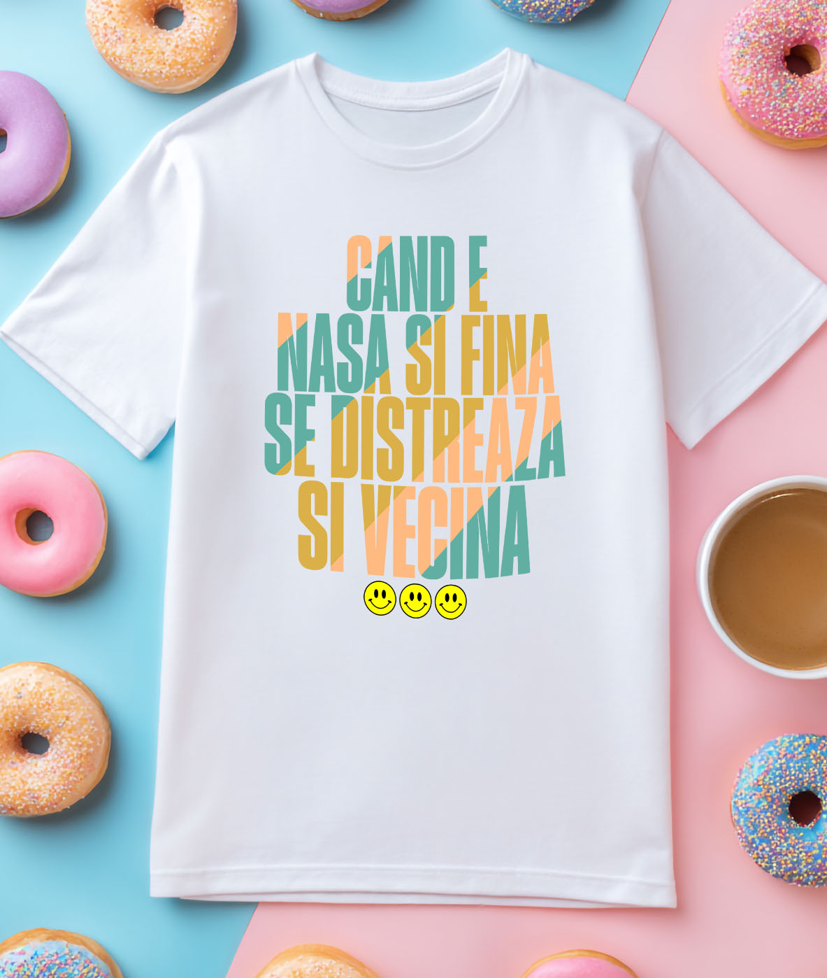 Tricou Femei, Barbati, Copii, Fata, Baiat, Unisex Personalizat Cadou Personalizat Distracție Familie | Smiley Face | Mesaj Amuzant | Cadou Copii și Nași [2]