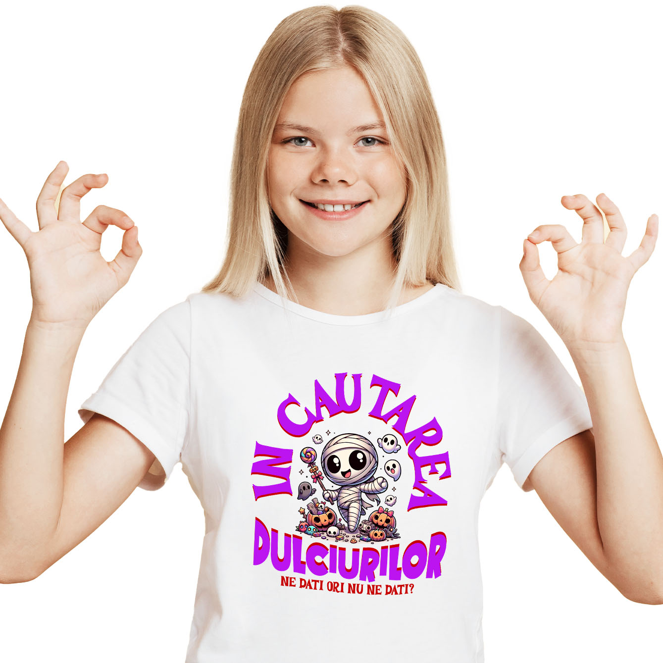 Halloween - Tricou Femei, Barbati, Copii, Fata, Baiat, Unisex Personalizat Diavol Drăguț cu Furca pentru Halloween | Micul Diavol Este Foarte Drăguț | Cadou Personalizat pentru Copii