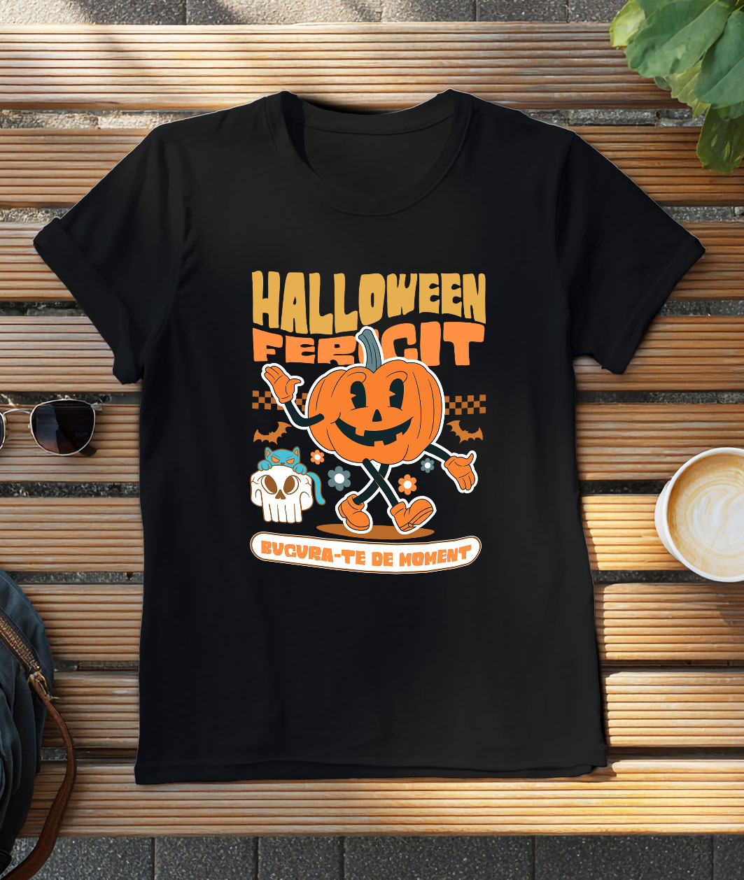 Tricou Femei, Barbati, Copii, Fata, Baiat, Unisex Personalizat Dovleac de Halloween Vesel | Halloween Fericit și Distracție pentru Toată Familia [2]