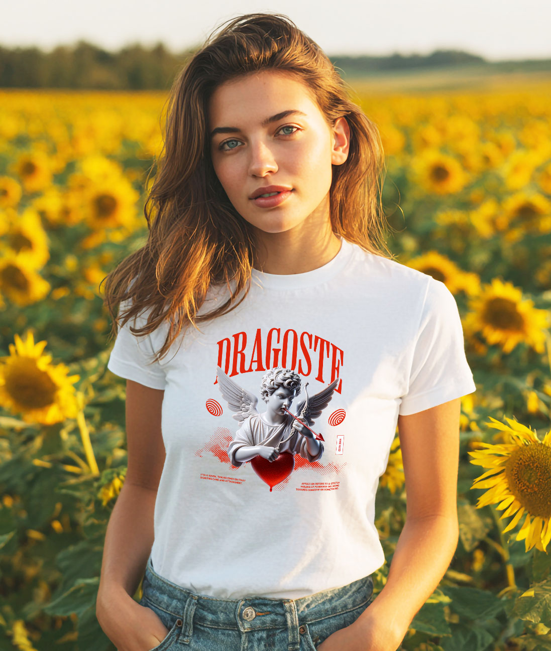 Tricou Femei, Barbati, Copii, Fata, Baiat, Unisex Personalizat Bust Statuie Cupidon - Cadou Personalizat Cu Text Dragoste | Iubire și Romantism [1]