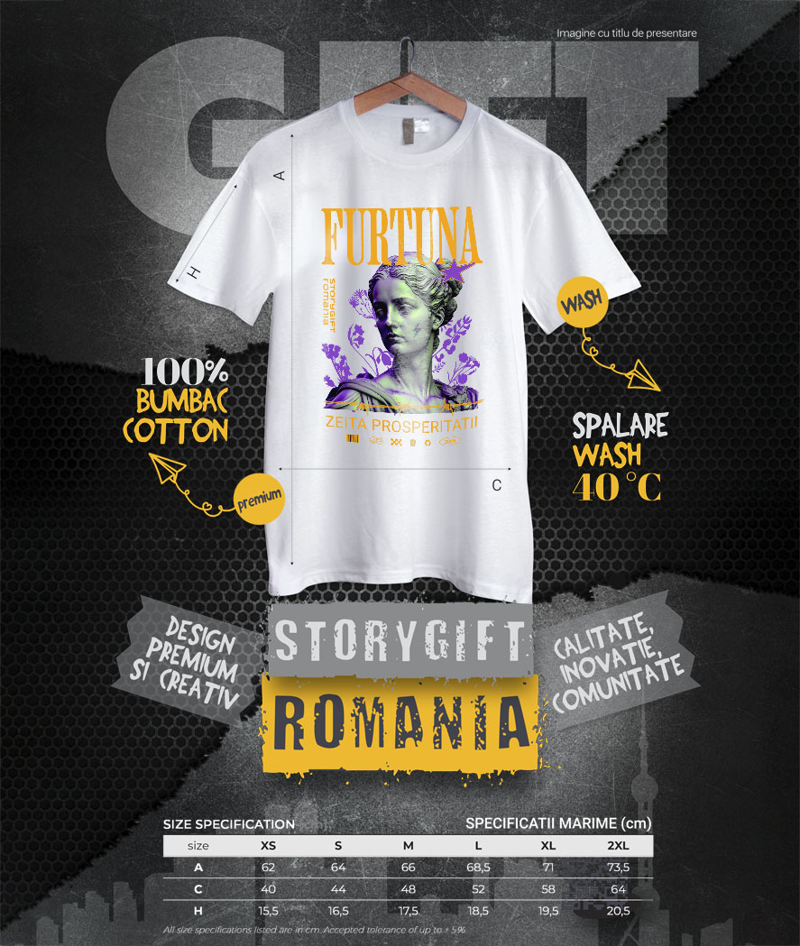 Tricou Femei, Barbati, Copii, Fata, Baiat, Unisex Personalizat Statuie Femeie Semn Fulger – Cadou Personalizat Furtuna Zeița Prosperității [3]