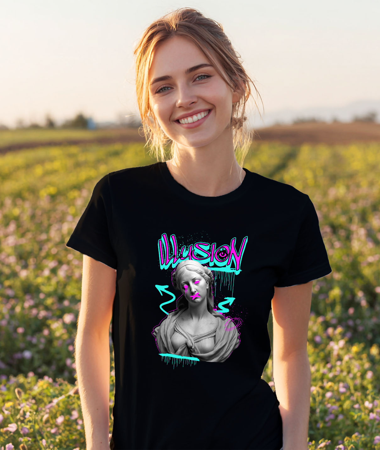 Tricou Femei, Barbati, Copii, Fata, Baiat, Unisex Personalizat Statuie Grecească Graffiti Urban cu Artă Abstractă - Cadou Personalizat pentru Familie și Prieteni [1]