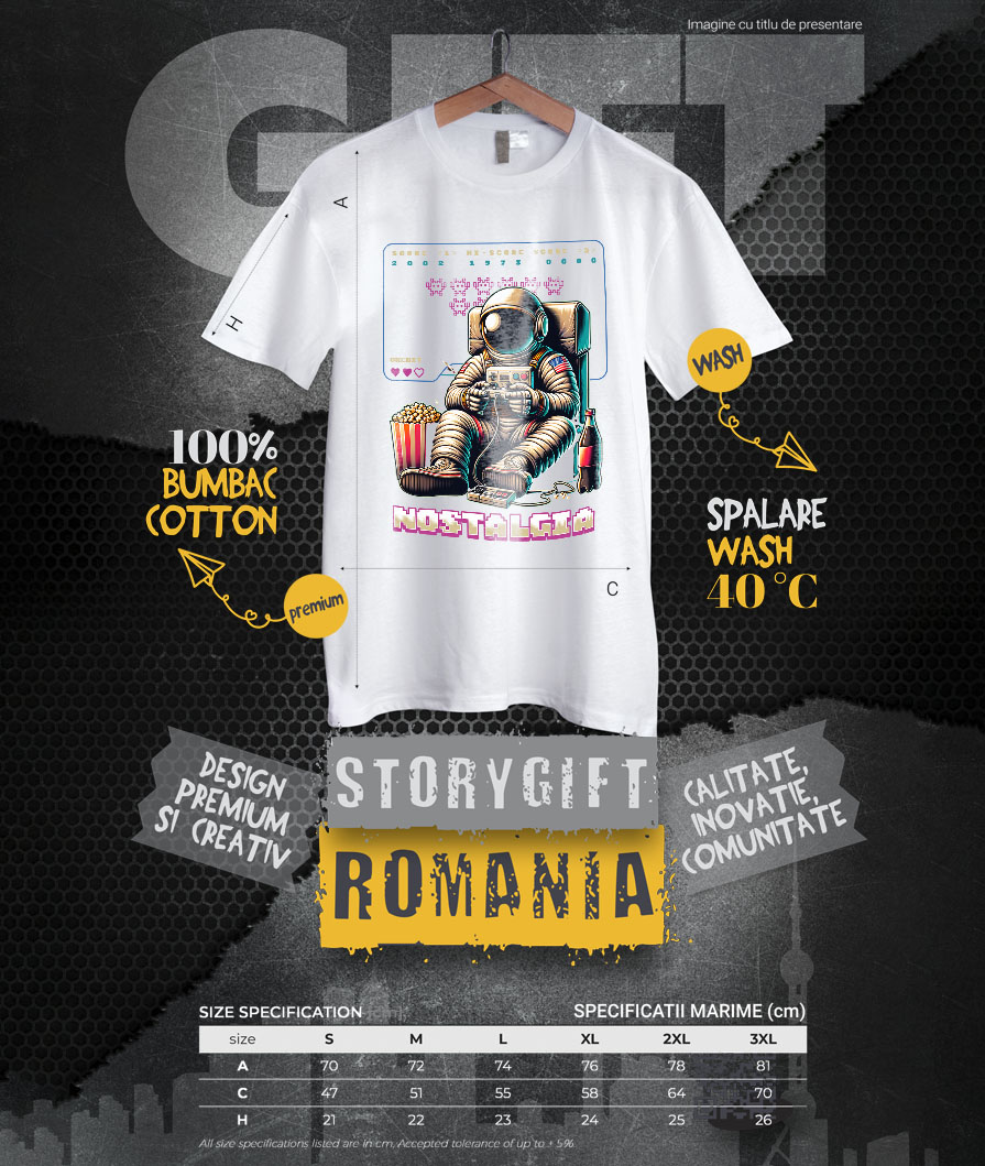 Tricou Femei, Barbati, Copii, Fata, Baiat, Unisex Personalizat Astronaut în Costum Jucându-se Jocuri Video - Cadou Personalizat „Nostalgia Relaxare Gamer” pentru Familie și Prieteni [3]