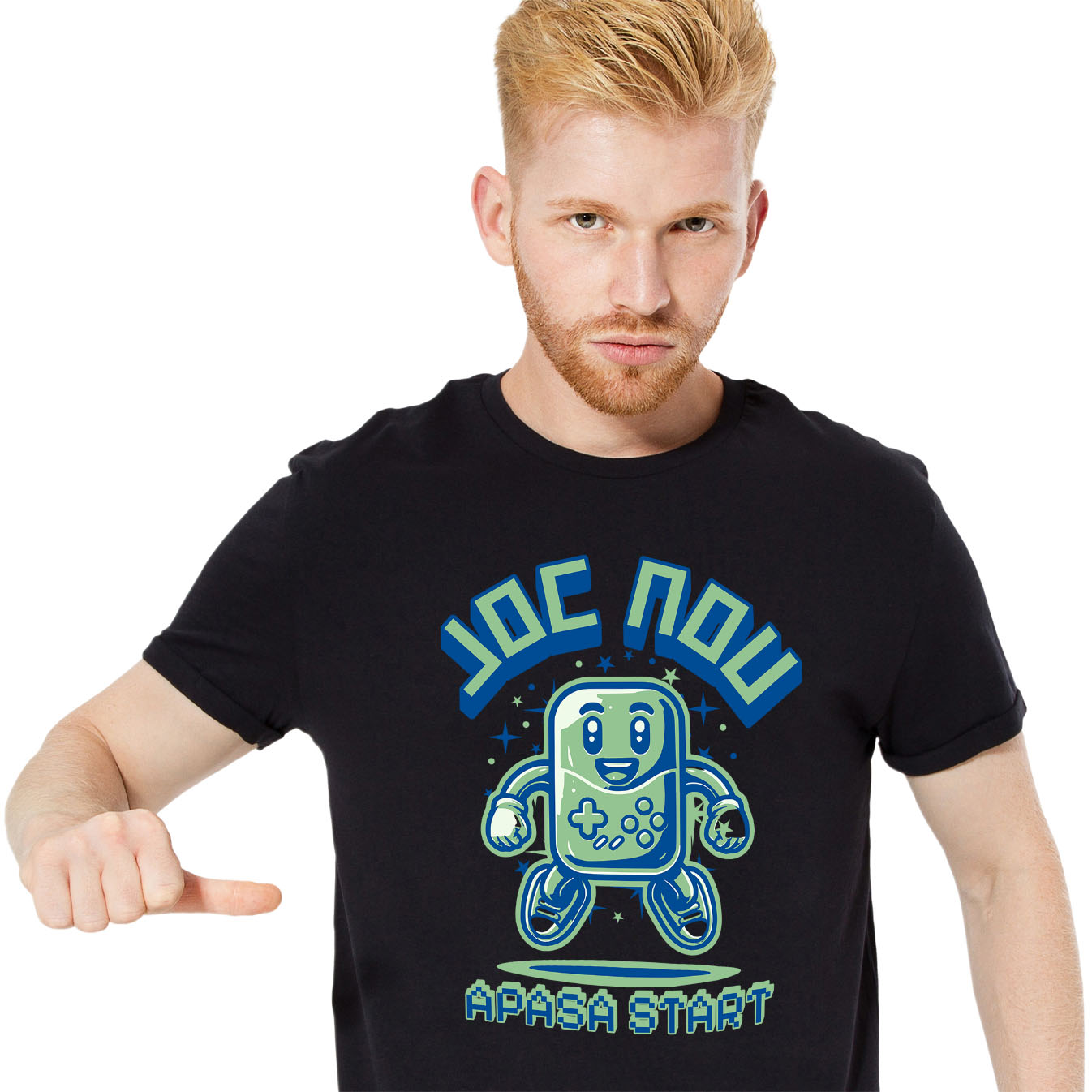 Lume Digitala - Tricou Femei, Barbati, Copii, Fata, Baiat, Unisex Personalizat Manetă Jocuri Vintage „Joc Nou Apasă Start” - Cadou Personalizat Retro pentru Iubitorii de Gaming