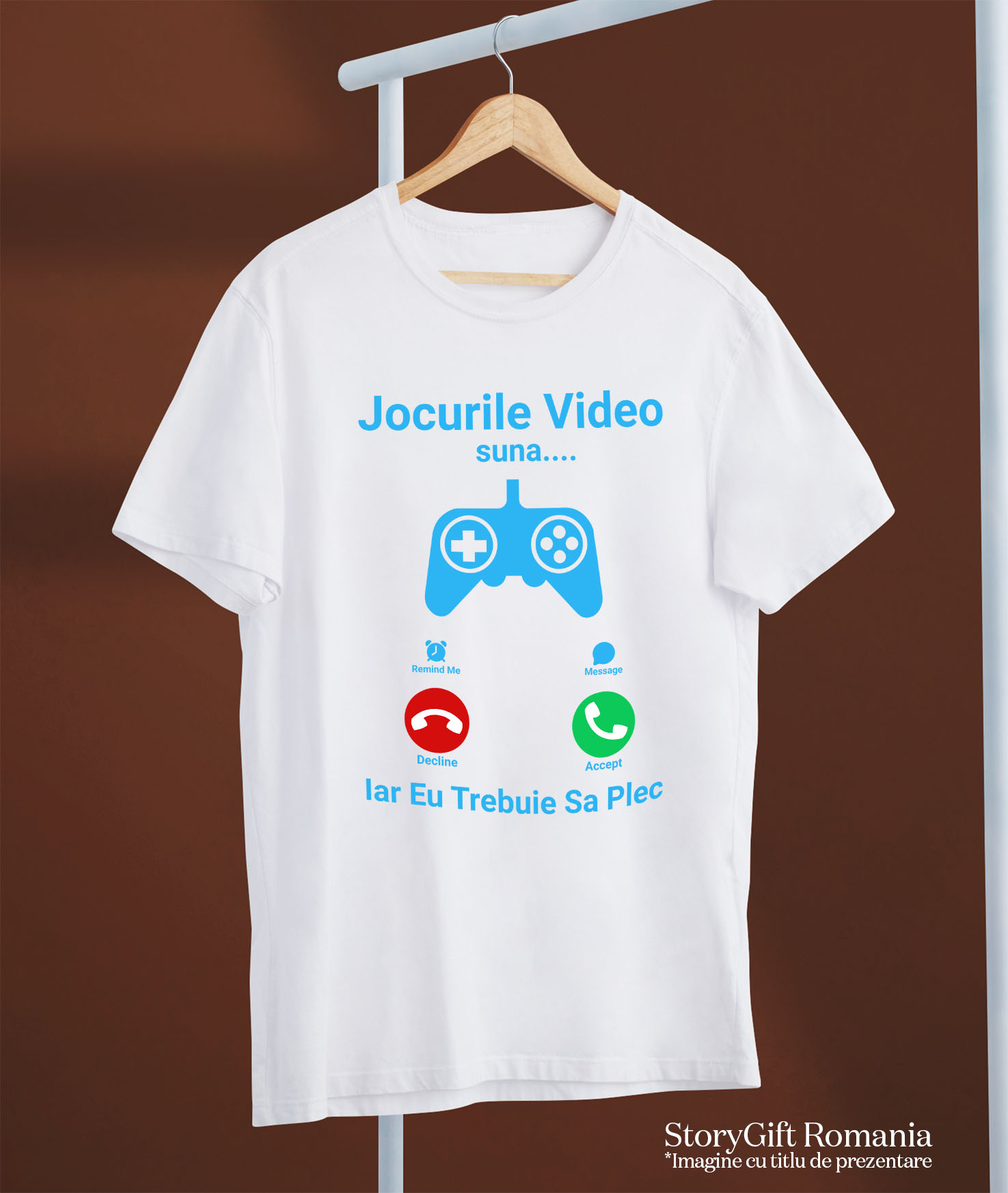 Tricou Femei, Barbati, Copii, Fata, Baiat, Unisex Personalizat Maneta Jocuri Video „Jocurile Video Sună Trebuie Să Plec” - Cadou Personalizat Gameri [2]