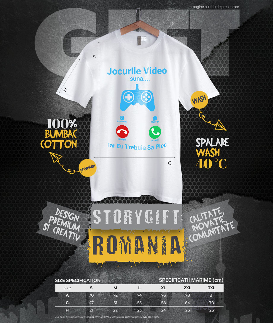 Tricou Femei, Barbati, Copii, Fata, Baiat, Unisex Personalizat Maneta Jocuri Video „Jocurile Video Sună Trebuie Să Plec” - Cadou Personalizat Gameri [3]