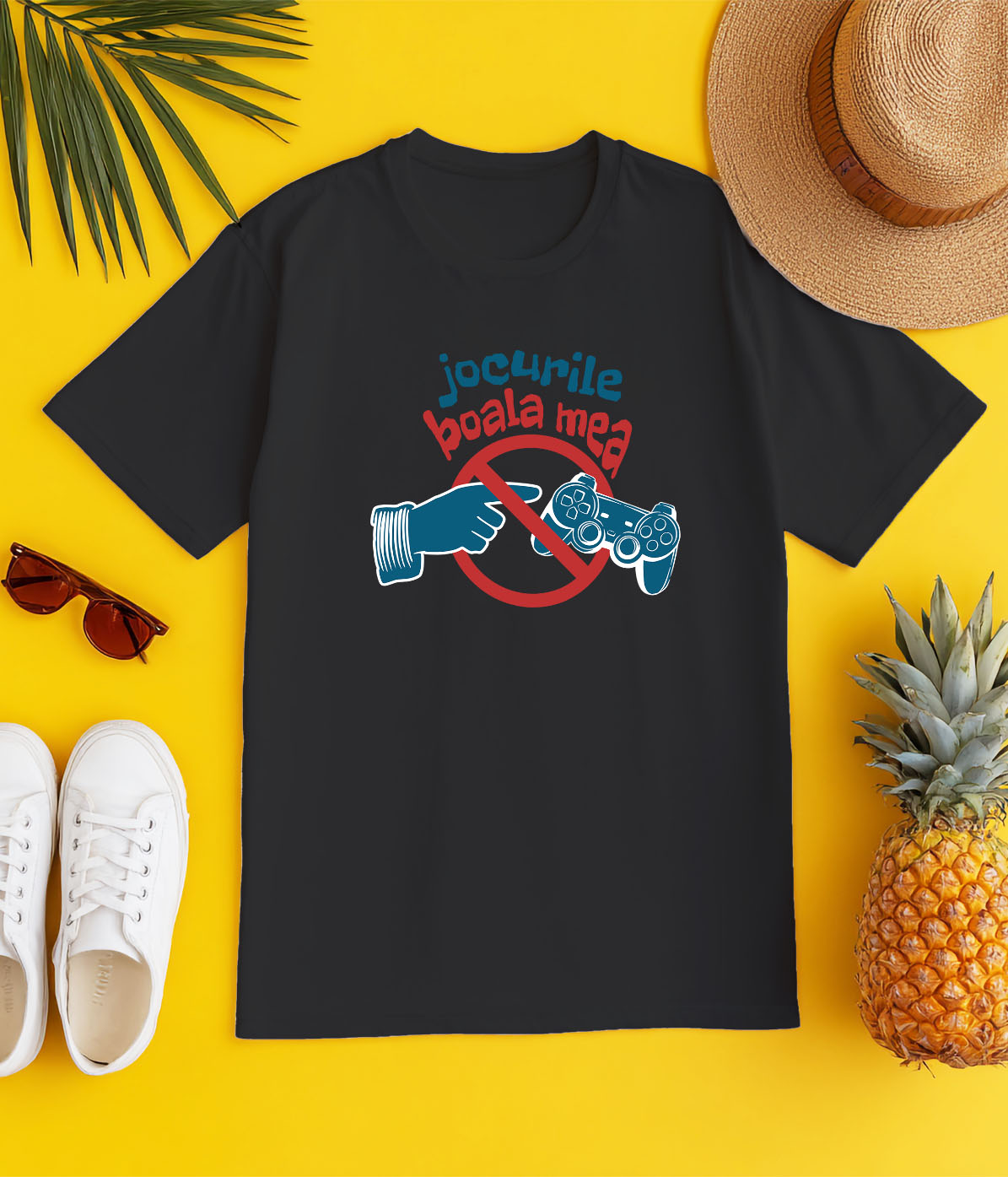 Tricou Femei, Barbati, Copii, Fata, Baiat, Unisex Personalizat Semn Interzis „Jocurile Video Boala Mea” - Cadou Personalizat Gameri [2]