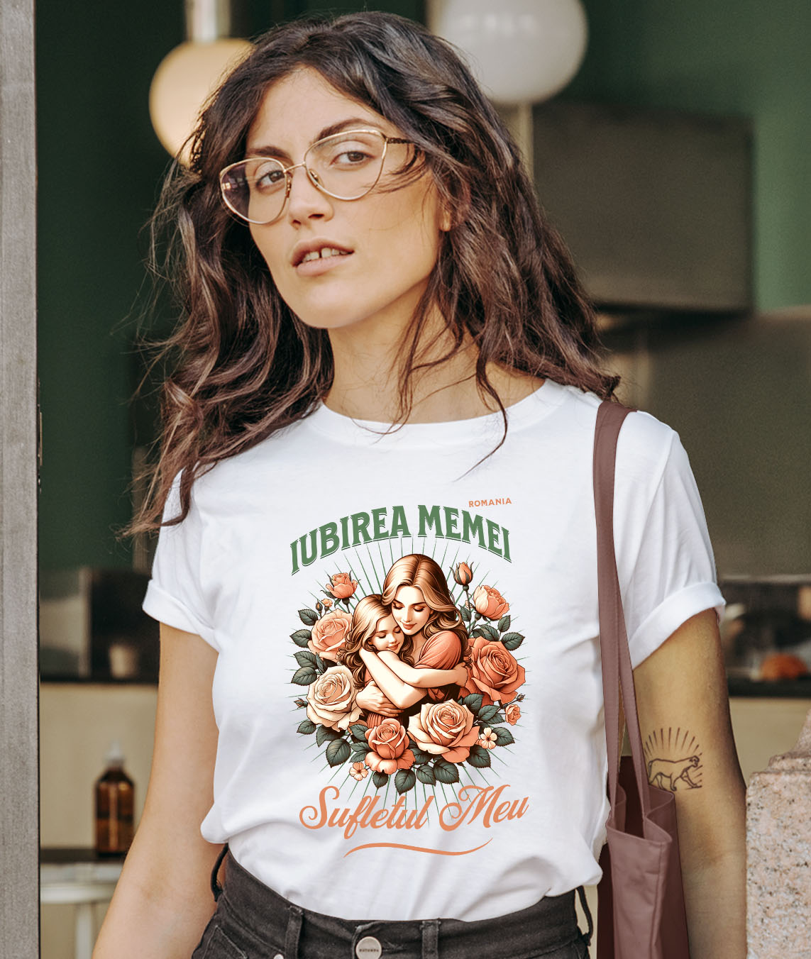 Tricou Femei, Barbati, Copii, Fata, Baiat, Unisex Personalizat "Mama și Fata – Cadouri Personalizate cu Trandafiri Roz și Mesajul Iubirii Mamei" [1]