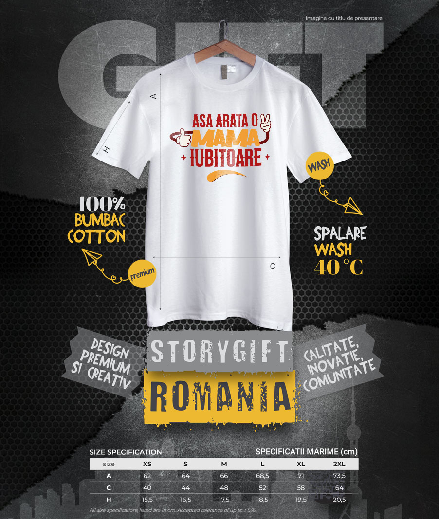 Tricou Femei, Barbati, Copii, Fata, Baiat, Unisex Personalizat "Așa Arată O Mamă Bună – Cadouri Personalizate cu Maini și Semne Vesele" [3]