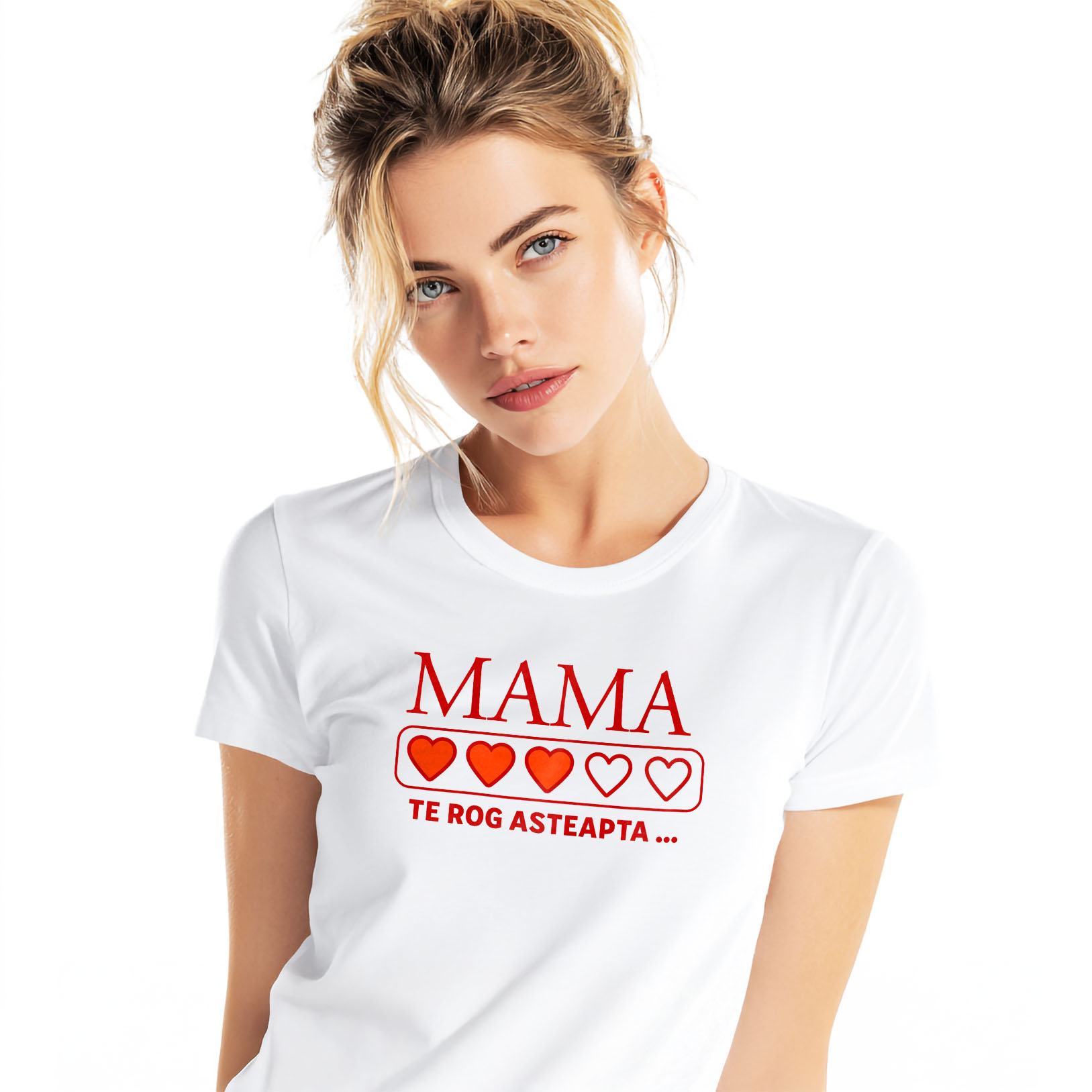 Mama - Tricou Femei, Barbati, Copii, Fata, Baiat, Unisex Personalizat "Inimi Pline de Culoare – Cadouri Personalizate pentru Mama cu Mesaj Iubire"