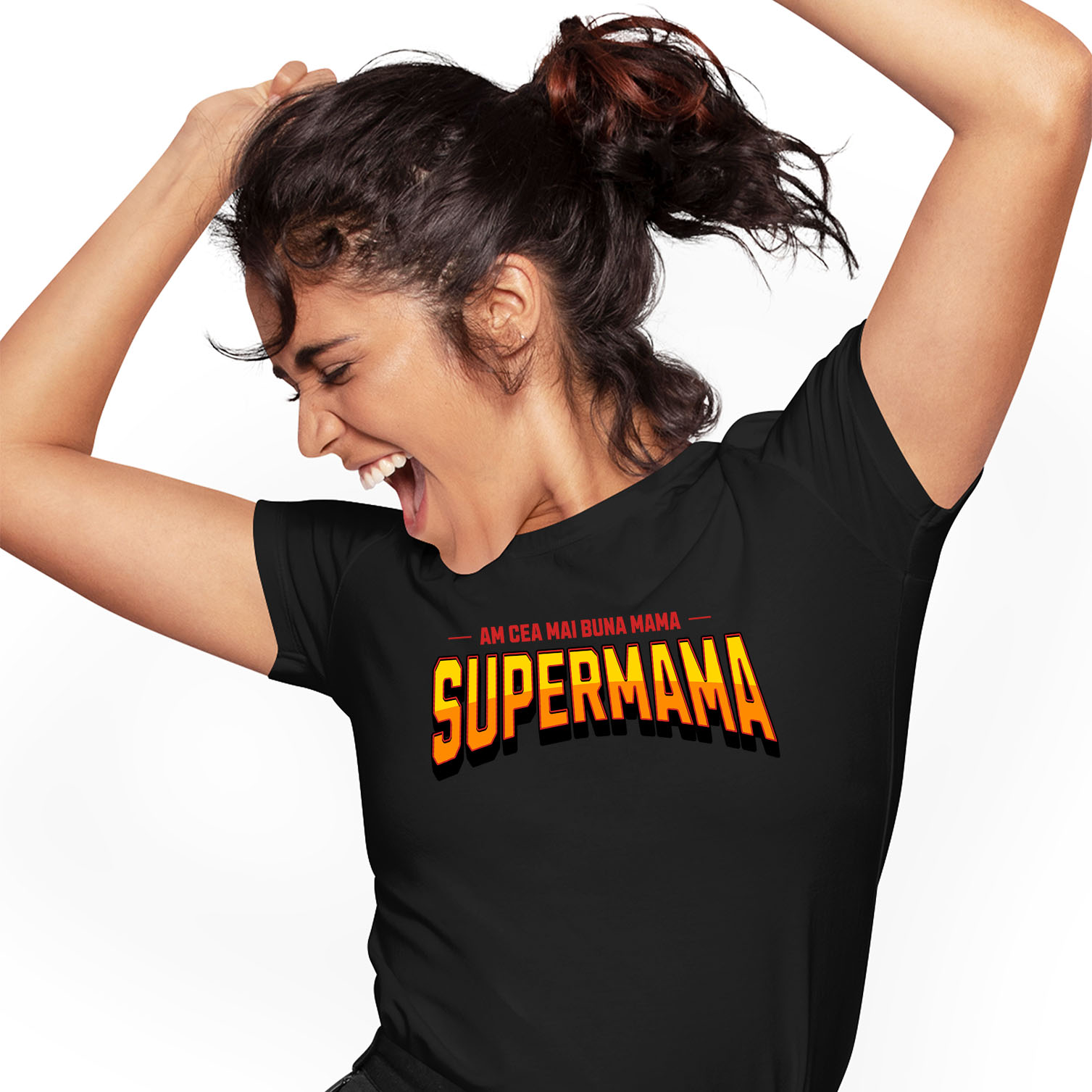 Mama - Tricou Femei, Barbati, Copii, Fata, Baiat, Unisex Personalizat "Super Erou Mama – Cadouri Personalizate cu Mesajul ‘Am Cea Mai Bună Mama’"