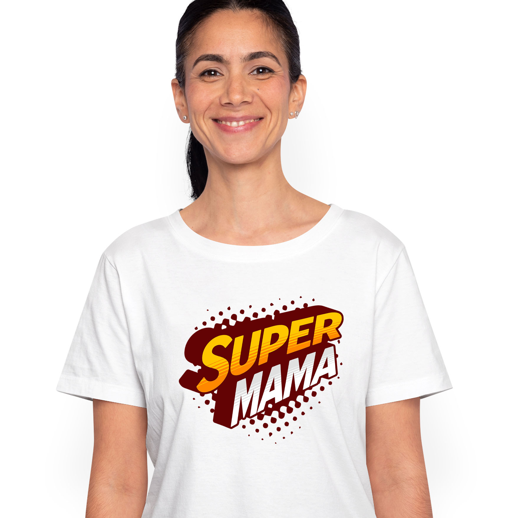 Tricou Femei, Barbati, Copii, Fata, Baiat, Unisex Personalizat Decor Personalizat „Super Mama” - Cea Mai Bună Mama | Cadou Special [0]