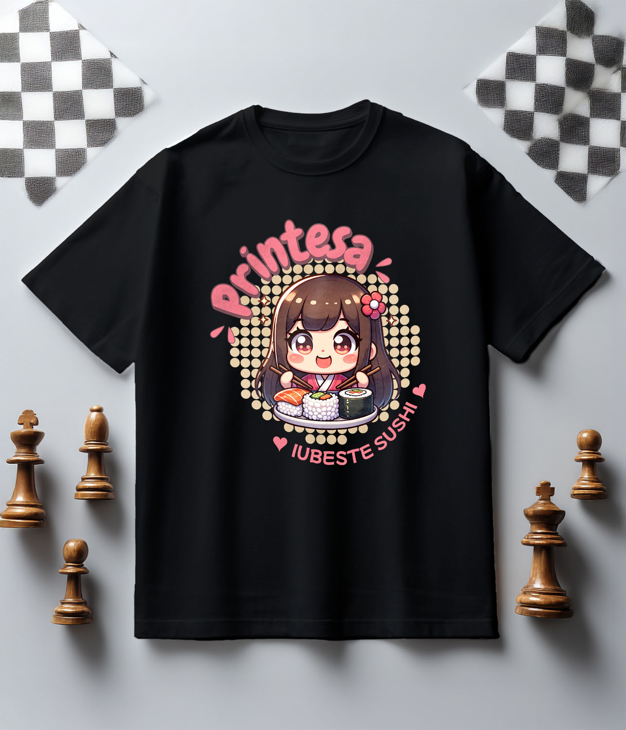 Tricou Femei, Barbati, Copii, Fata, Baiat, Unisex Personalizat Produse personalizate cu iubire pentru sushi | Cadouri unice pentru familie și copii [4]