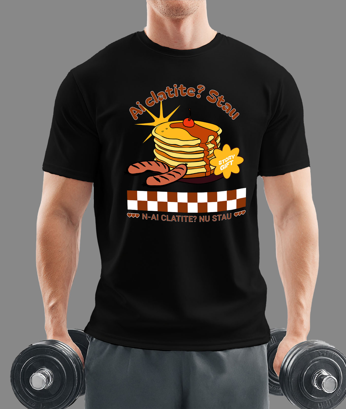 Tricou Femei, Barbati, Copii, Fata, Baiat, Unisex Personalizat Clătite personalizate cu text amuzant | Cadouri dulci pentru iubitorii de clătite și familie [1]