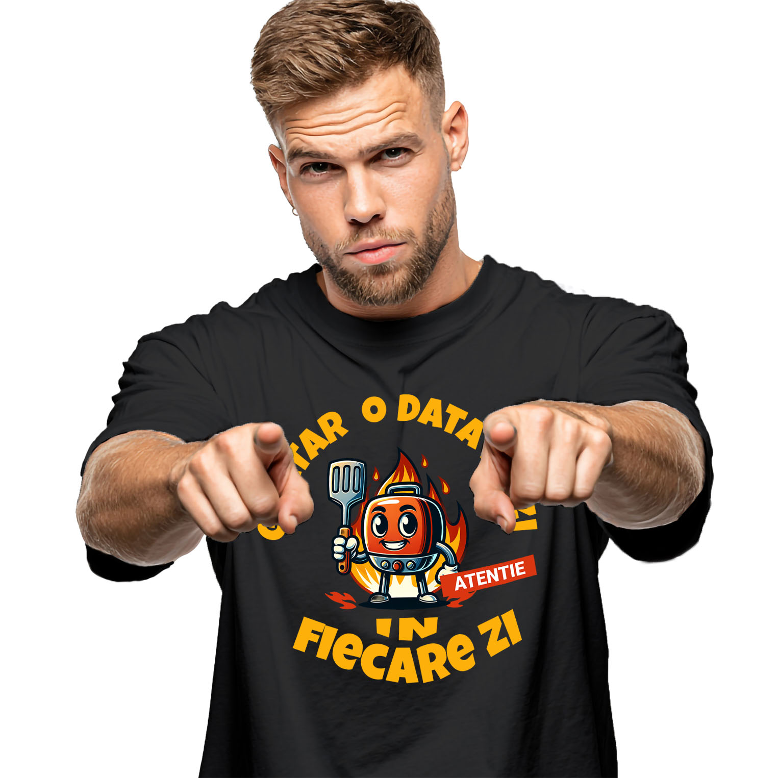 Mancare - Tricou Femei, Barbati, Copii, Fata, Baiat, Unisex Personalizat Produse personalizate pentru iubitorii de grătar | Cadouri amuzante cu paletă și flăcări