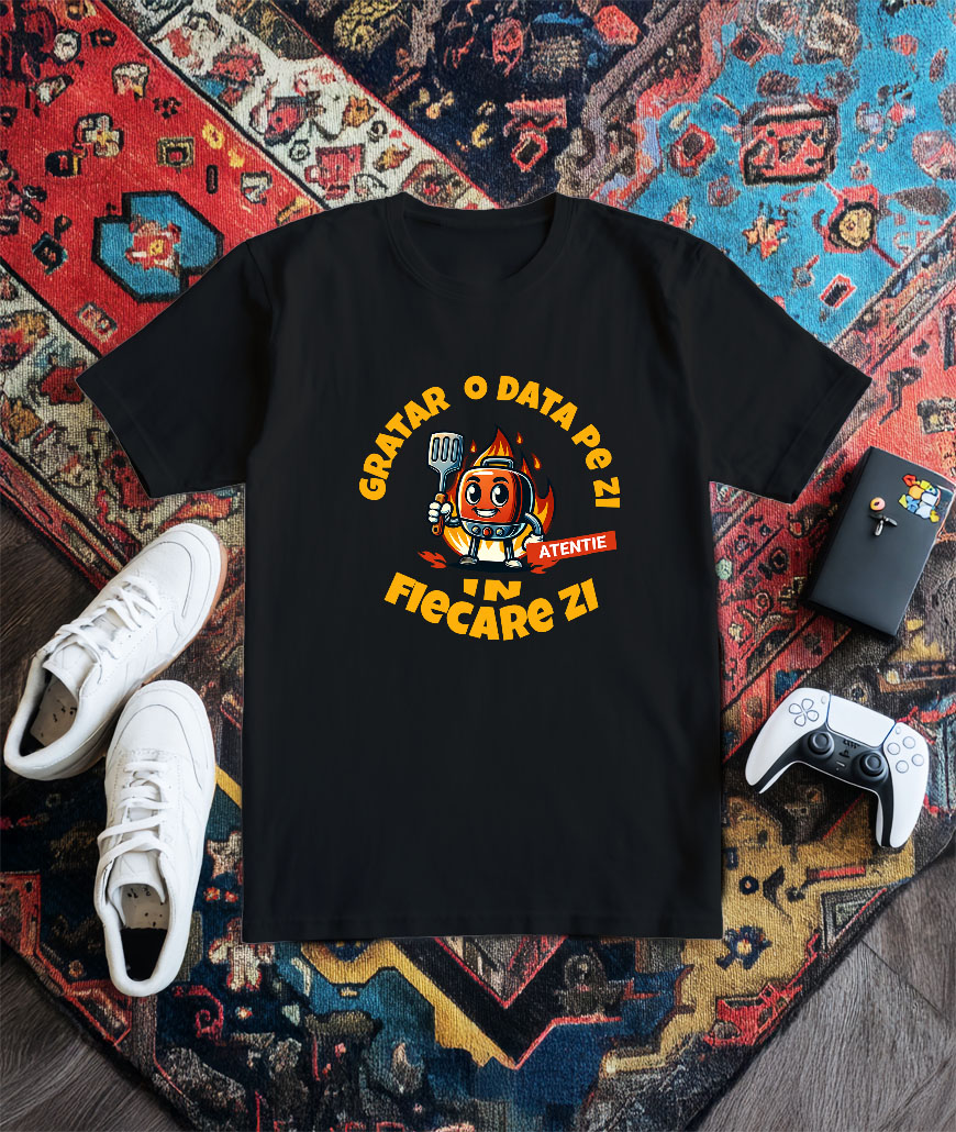 Tricou Femei, Barbati, Copii, Fata, Baiat, Unisex Personalizat Produse personalizate pentru iubitorii de grătar | Cadouri amuzante cu paletă și flăcări [2]