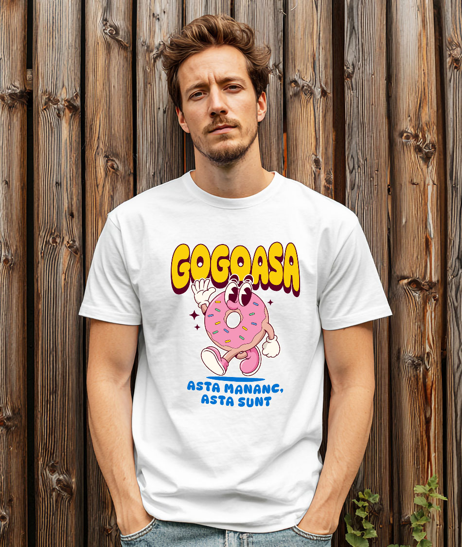 Tricou Femei, Barbati, Copii, Fata, Baiat, Unisex Personalizat Cadou personalizat gogoasă glazurată roz | Amuzant și delicios pentru copii și familie [1]