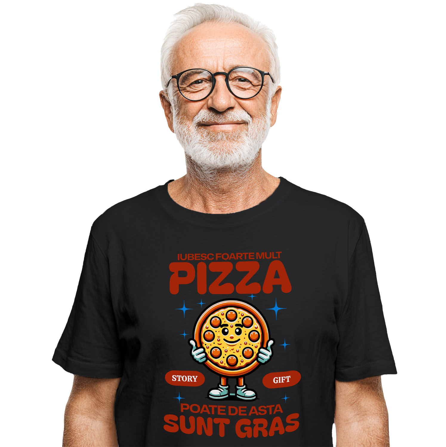 Mancare - Tricou Femei, Barbati, Copii, Fata, Baiat, Unisex Personalizat Pizza personalizată pentru familie și prieteni – Mesaje amuzante și design vesel