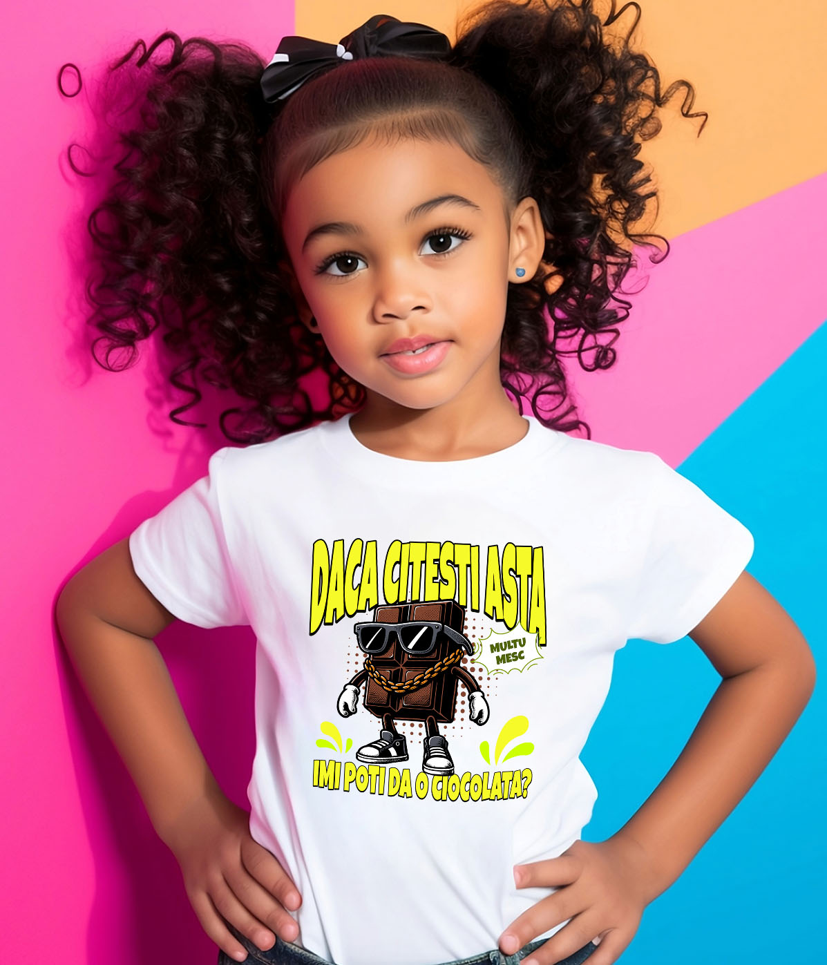 Tricou Femei, Barbati, Copii, Fata, Baiat, Unisex Personalizat Tableta de ciocolată personalizată cu mesaj „Dacă citești asta, îmi poți da o ciocolată” – Cadou amuzant [3]