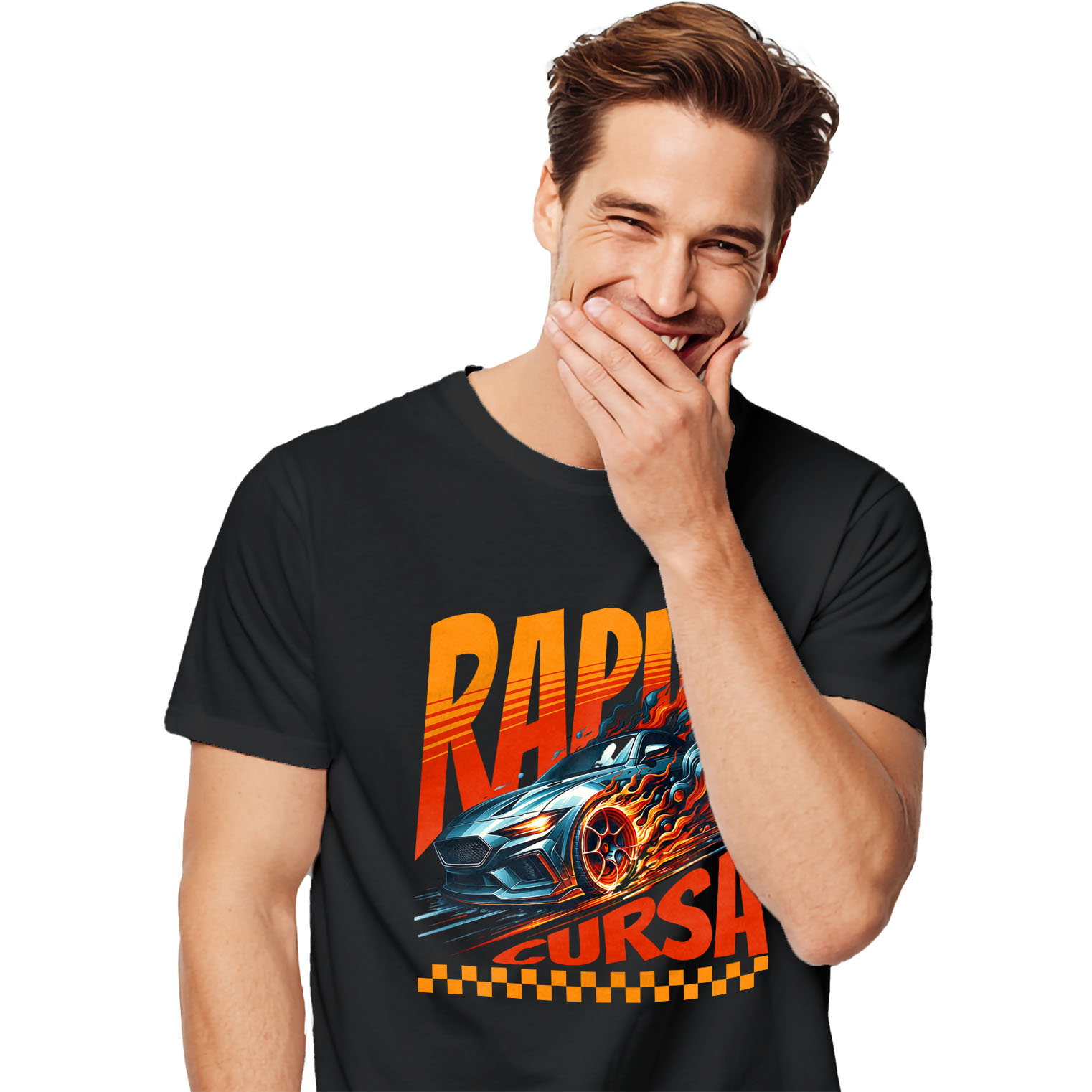 Masini - Tricou Femei, Barbati, Copii, Fata, Baiat, Unisex Personalizat Tricou Mașină Sport în Flăcări – Cadou Perfect pentru Pasionații de Viteză