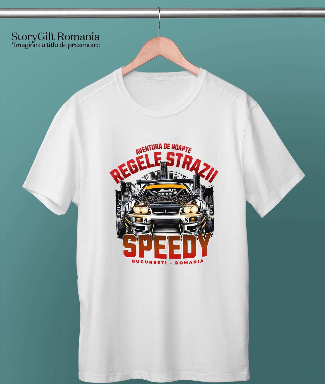 Tricou Femei, Barbati, Copii, Fata, Baiat, Unisex Personalizat Tricou Regele Curse Ilegale – Mașină Fără Capotă pentru Fanii Motorsportului [2]