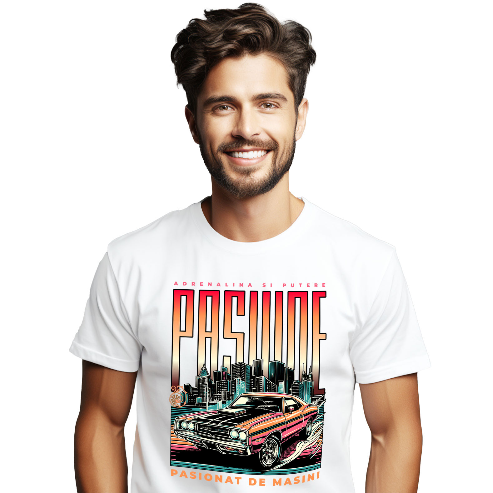 Masini - Tricou Femei, Barbati, Copii, Fata, Baiat, Unisex Personalizat Tricou Drifting – Mașină Tunată Roșie în Oraș Noaptea