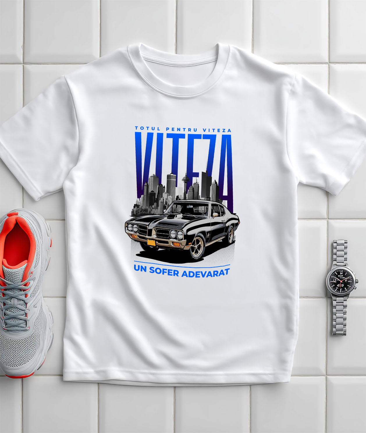 Tricou Femei, Barbati, Copii, Fata, Baiat, Unisex Personalizat Mașină Vintage Neagră – Eleganță și Rafinament Urban [2]