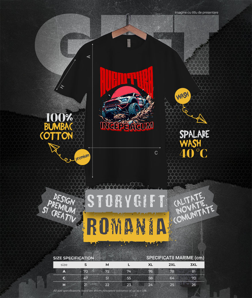 Tricou Femei, Barbati, Copii, Fata, Baiat, Unisex Personalizat Mașină De Teren – Curse Off-Road Cu Viteză și Adrenalină [3]