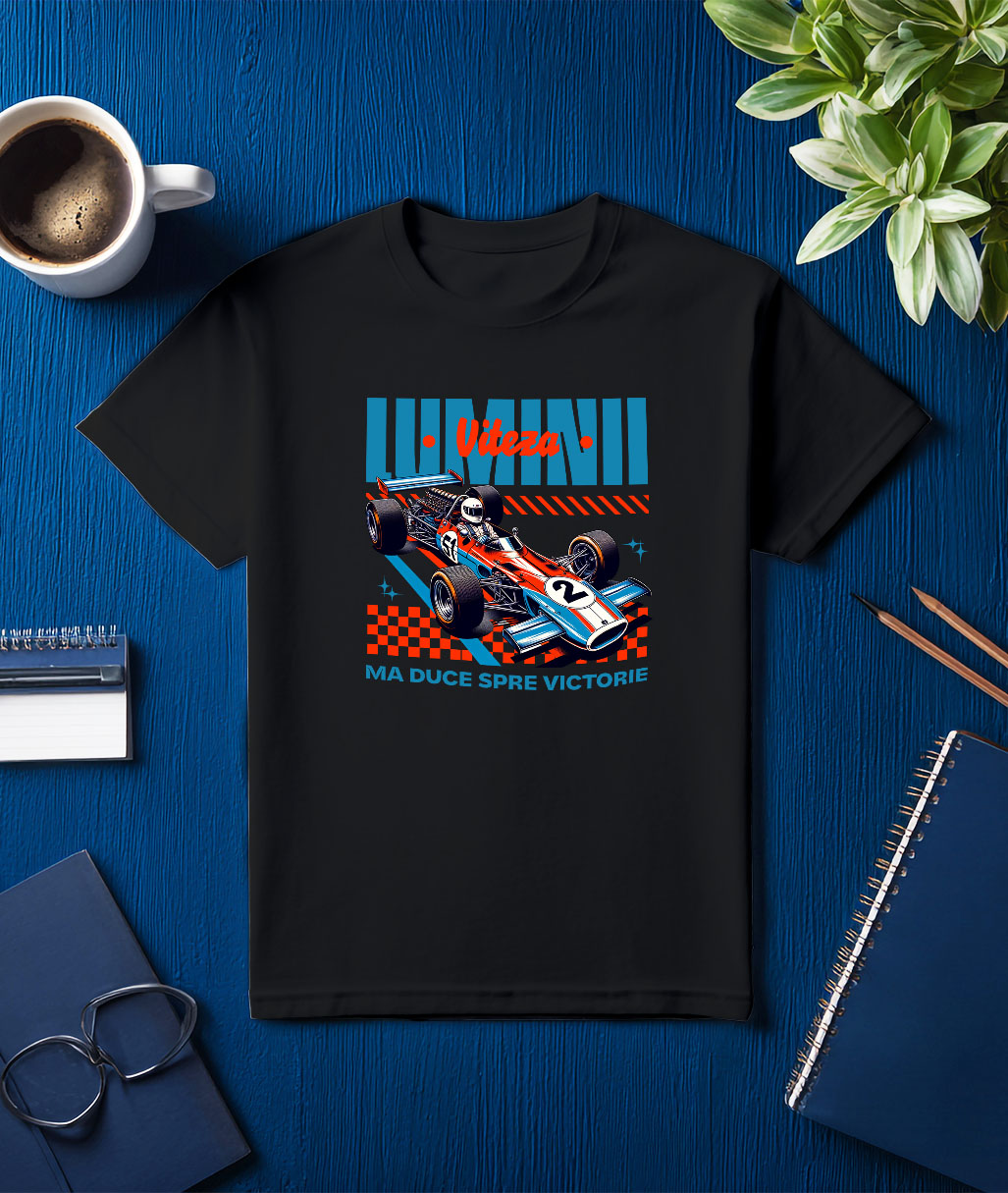 Tricou Femei, Barbati, Copii, Fata, Baiat, Unisex Personalizat Mașină De Curse Formula 1 – Viteză, Adrenalină și Performanță [2]