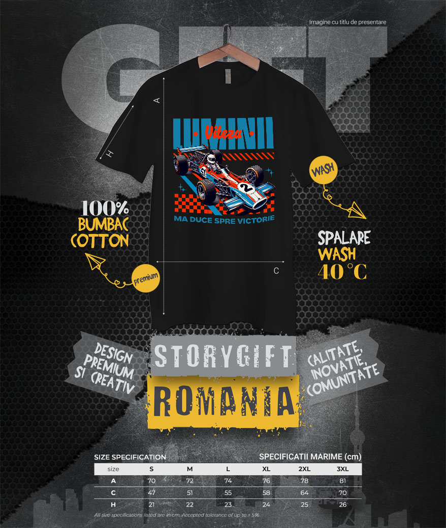 Tricou Femei, Barbati, Copii, Fata, Baiat, Unisex Personalizat Mașină De Curse Formula 1 – Viteză, Adrenalină și Performanță [3]