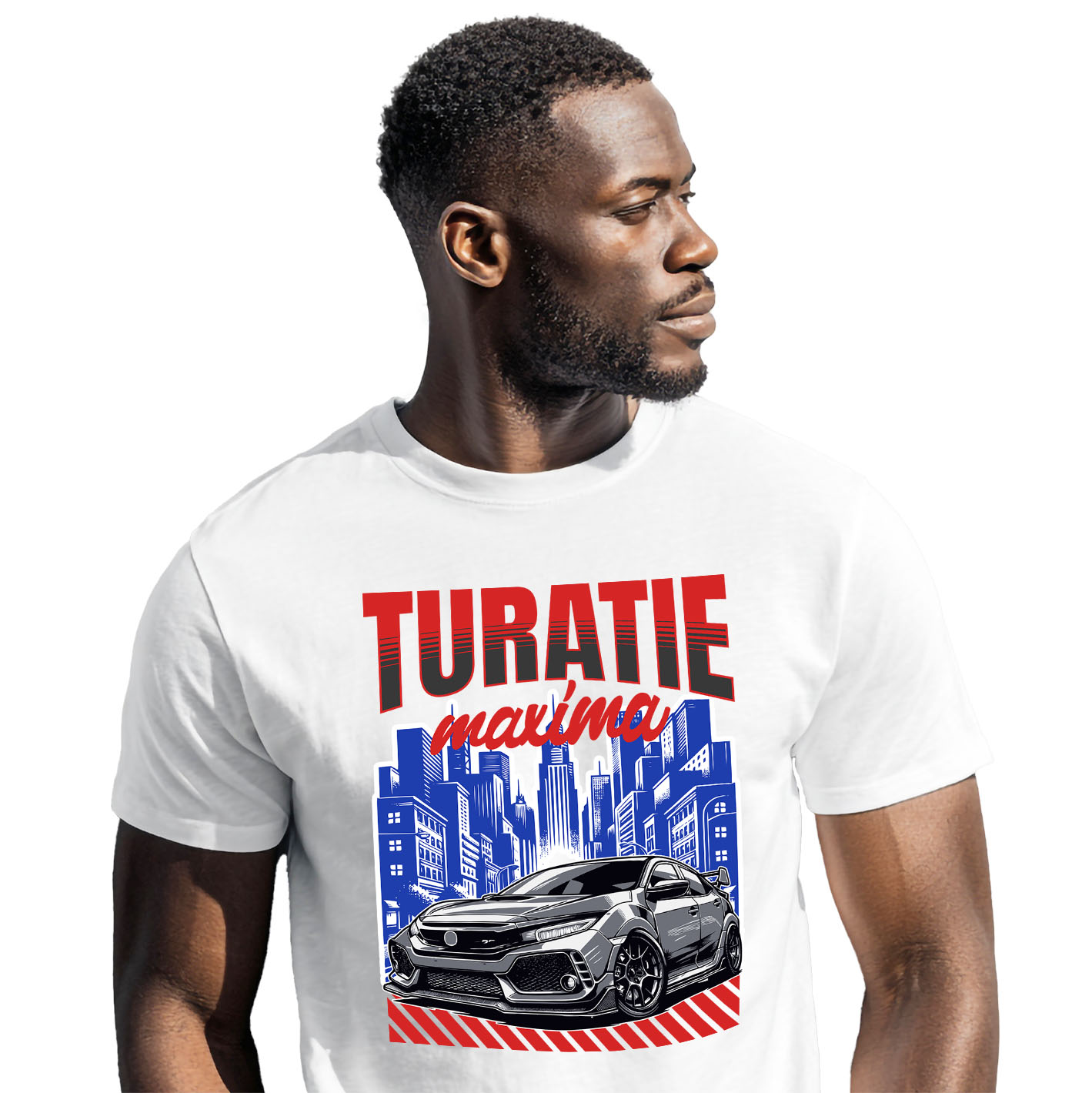 Masini - Tricou Femei, Barbati, Copii, Fata, Baiat, Unisex Personalizat Mașină Puternică de Curse în Oraș – Adrenalină și Viteză